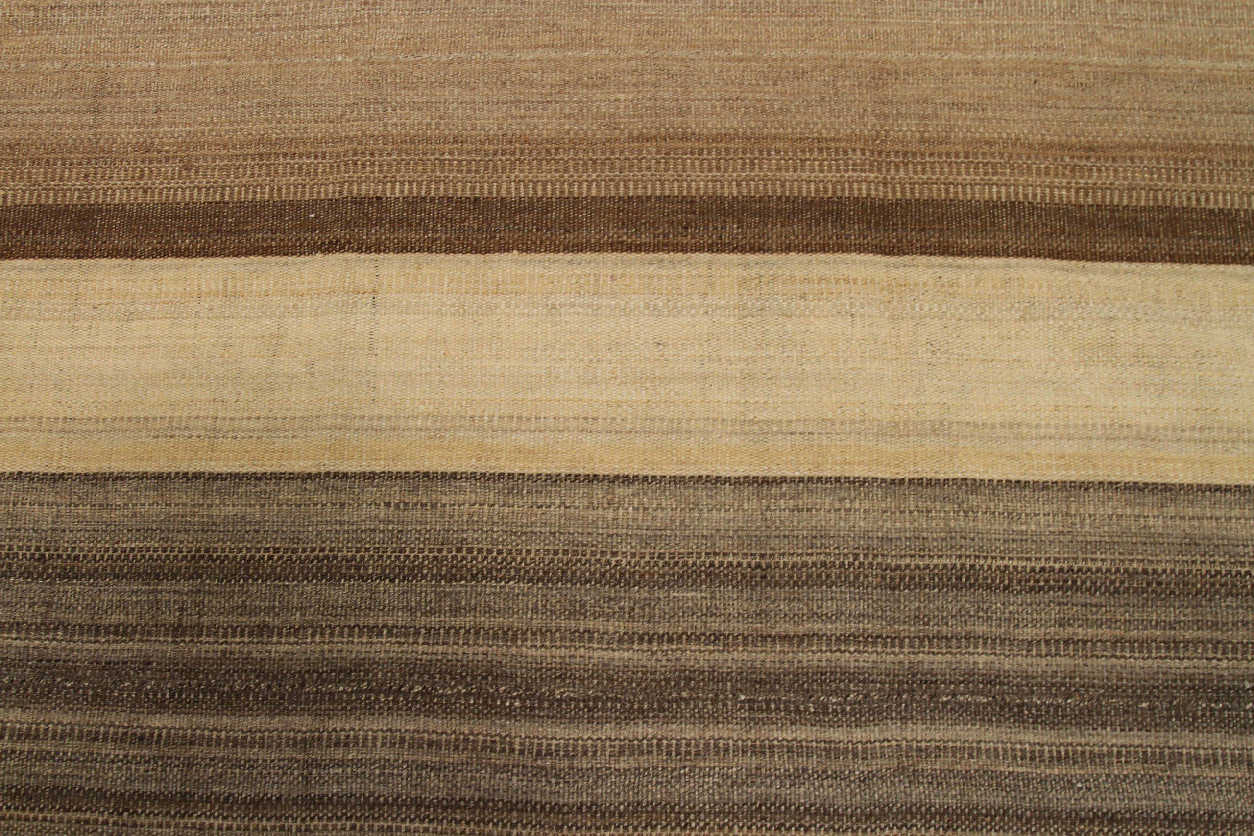 Afghanistan Kilim Teppiche - Wolle Braun Elfenbein Design - 88686 (Afghanisch) im Angebot