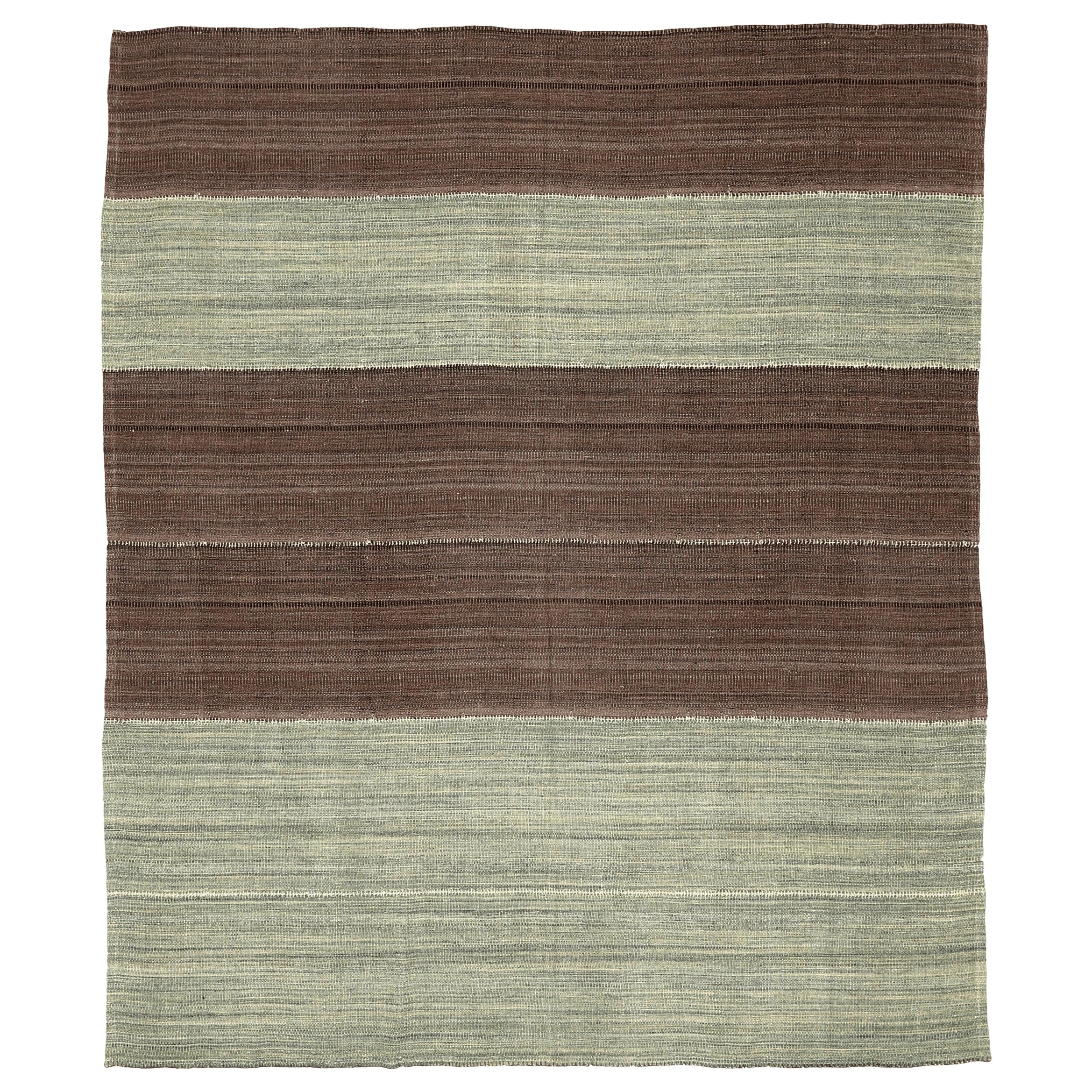Afghanistan Kilim Area Rugs - Lana Marrone Avorio Design - 94307