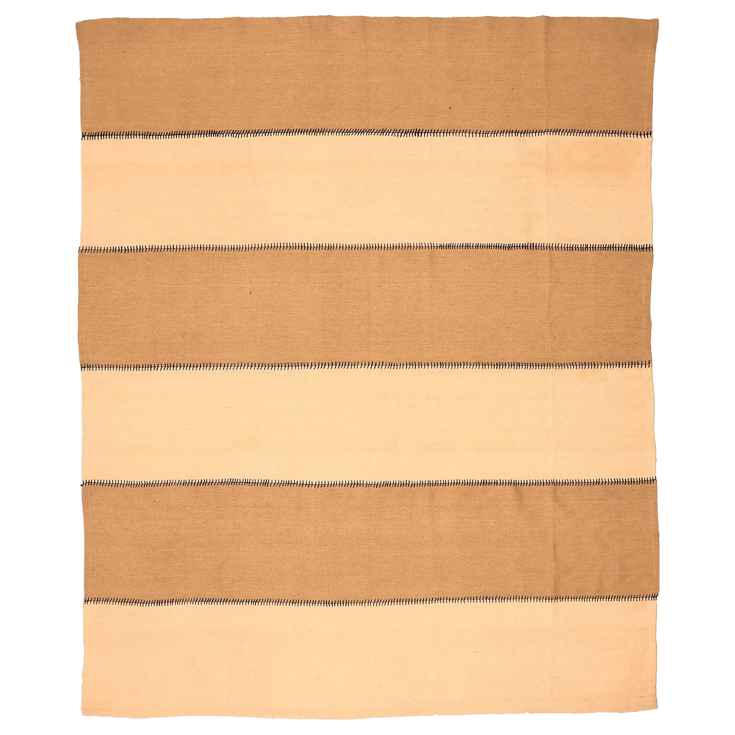 Afghanistan Kilim Teppiche - Wolle Braun Elfenbein Design - 94310