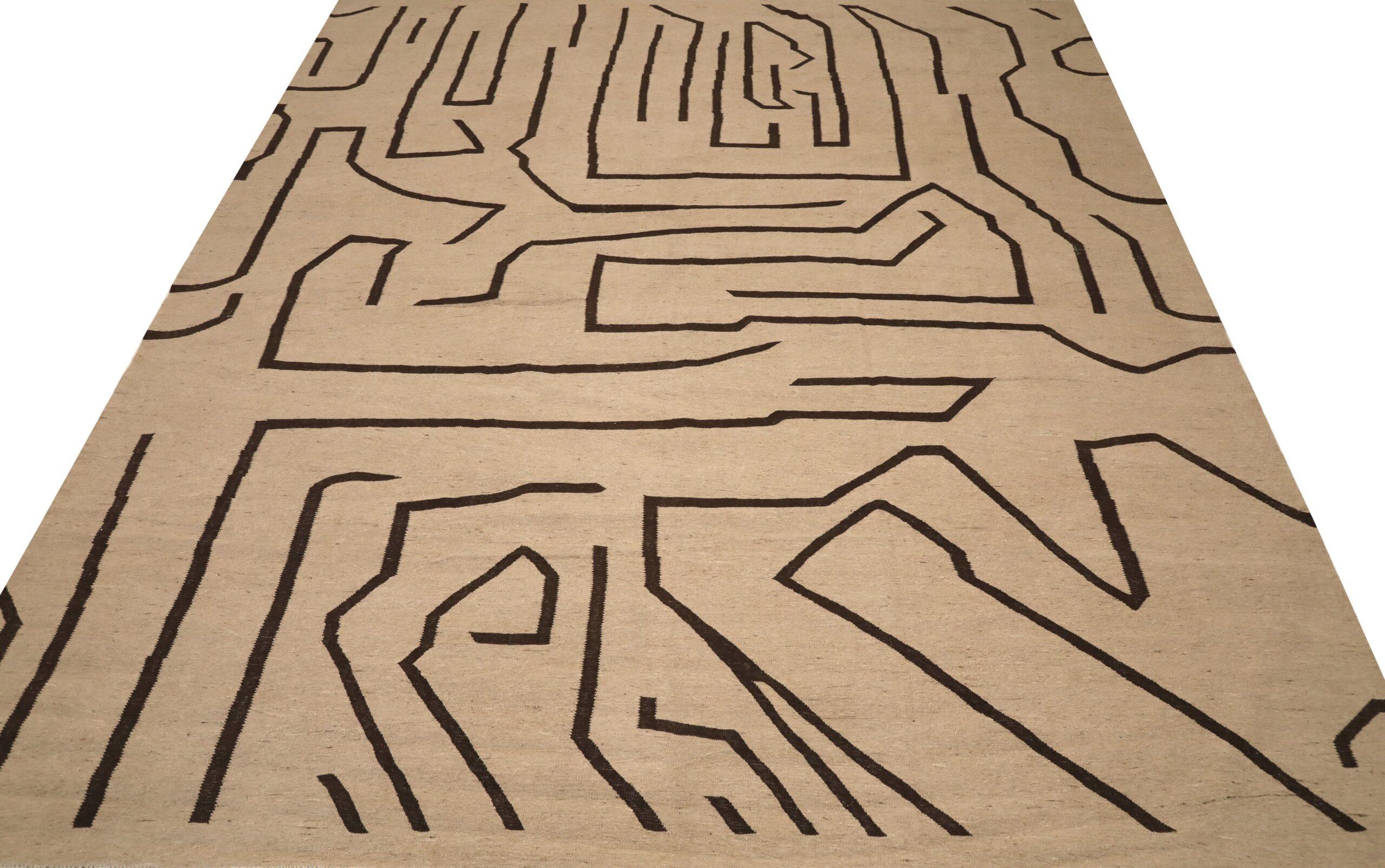 Discover the elegance of Afghanistan Kilim featuring Area Rugs in Circa 1990. Designed with Wool and BrownIvory, this exclusive design is perfect for enhancing your space.