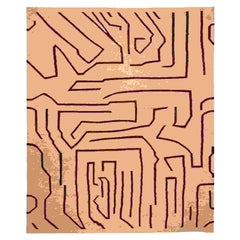 Afghanistan Kilim Area Rugs - Wool Brown Ivory Design - 96455