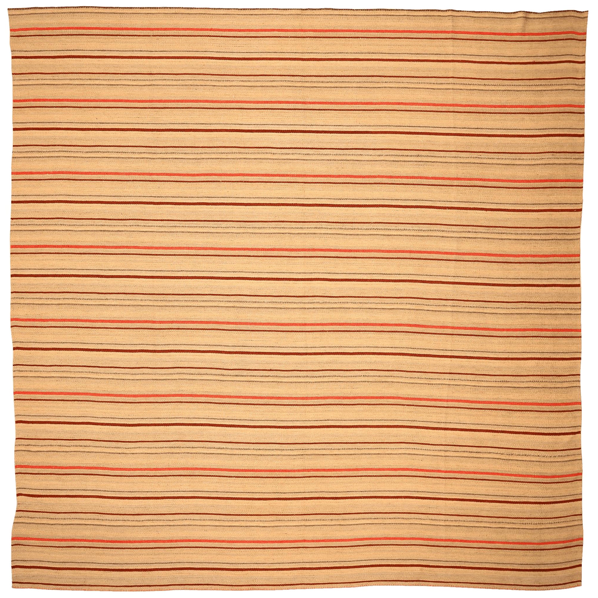 Tappeti Kilim Afghanistan - Lana Marrone Avorio Rosso - 94309