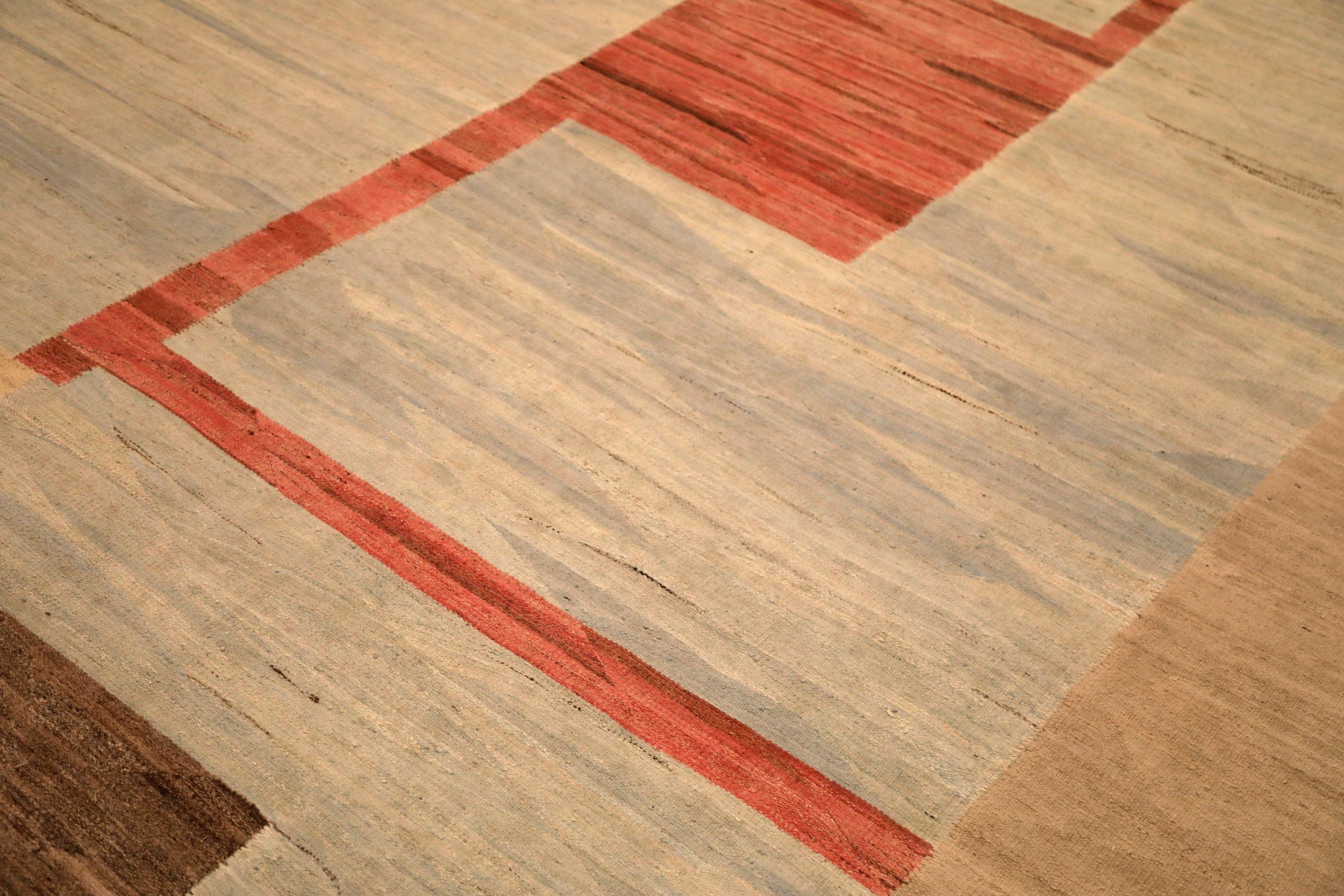 Tribale Tappeti Kilim Afghanistan - Lana Marrone Avorio Rosso Giallo - 93882 in vendita