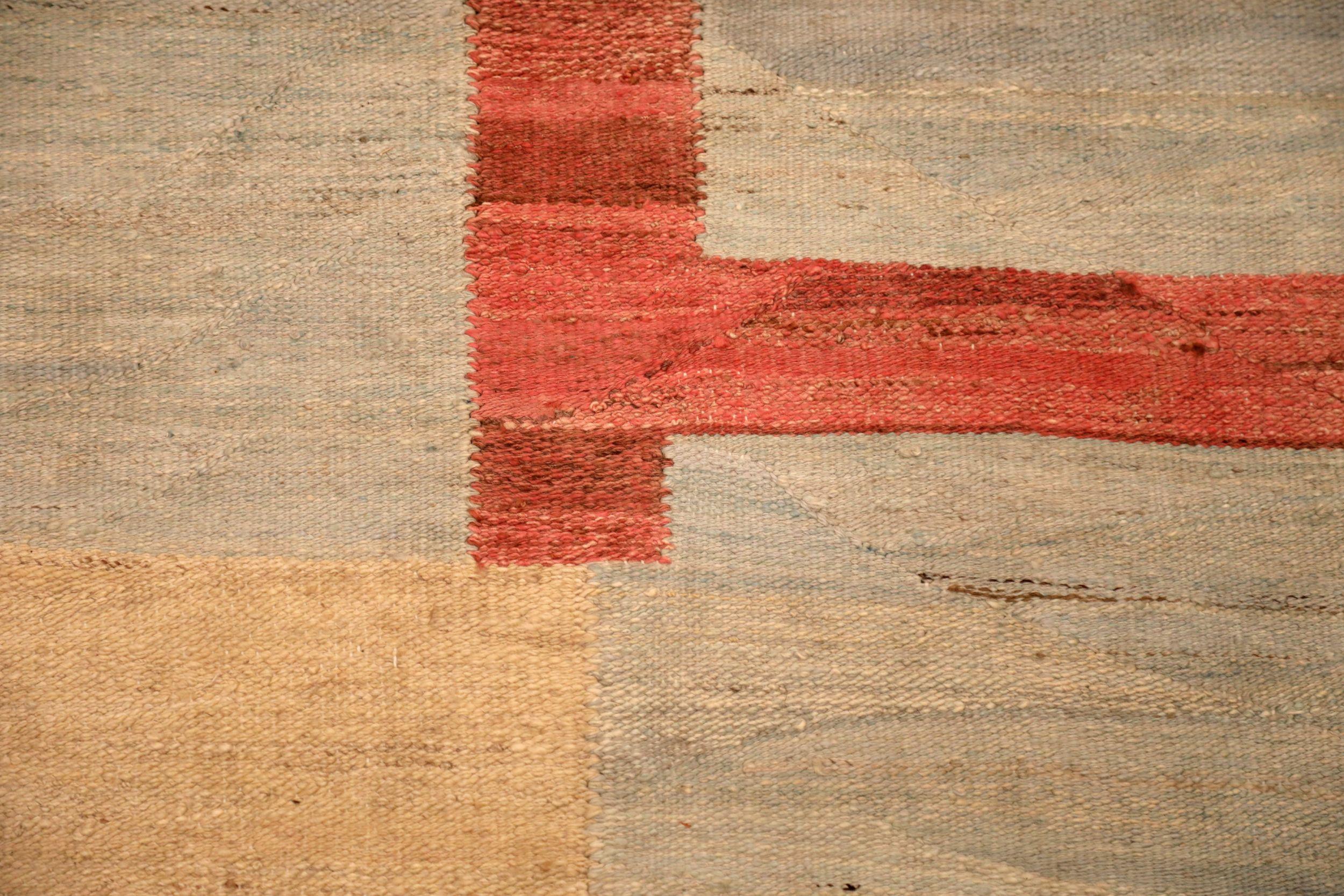 Tappeti Kilim Afghanistan - Lana Marrone Avorio Rosso Giallo - 93882 In condizioni ottime in vendita a Dallas, TX