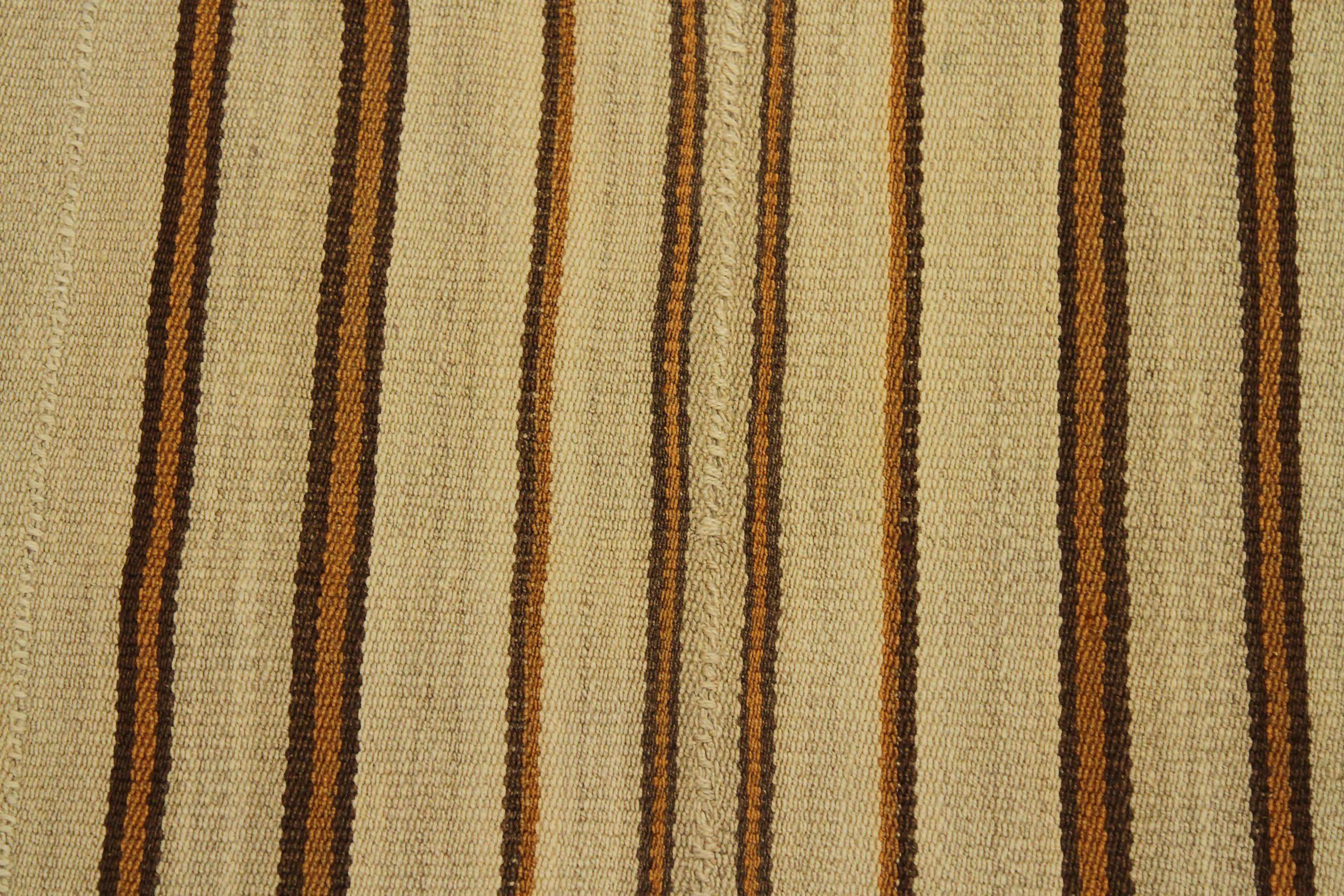 Afghano Tappeti Afghanistan & Kilim - Lana Marrone Avorio Disegno Giallo - 88620 in vendita