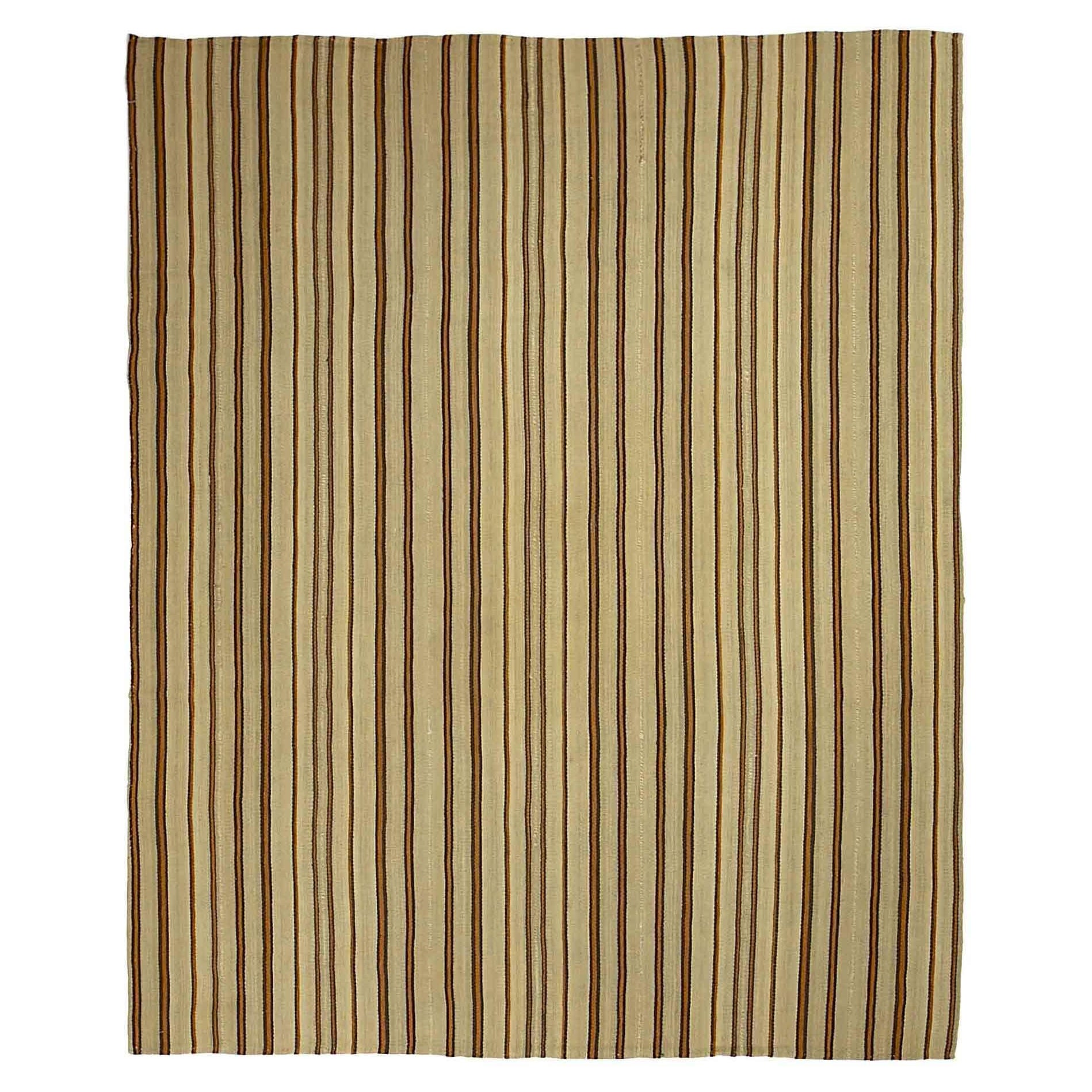 Afghanistan Kilim Area Rugs - Wolle Brown Elfenbein Gelb Design - 88620