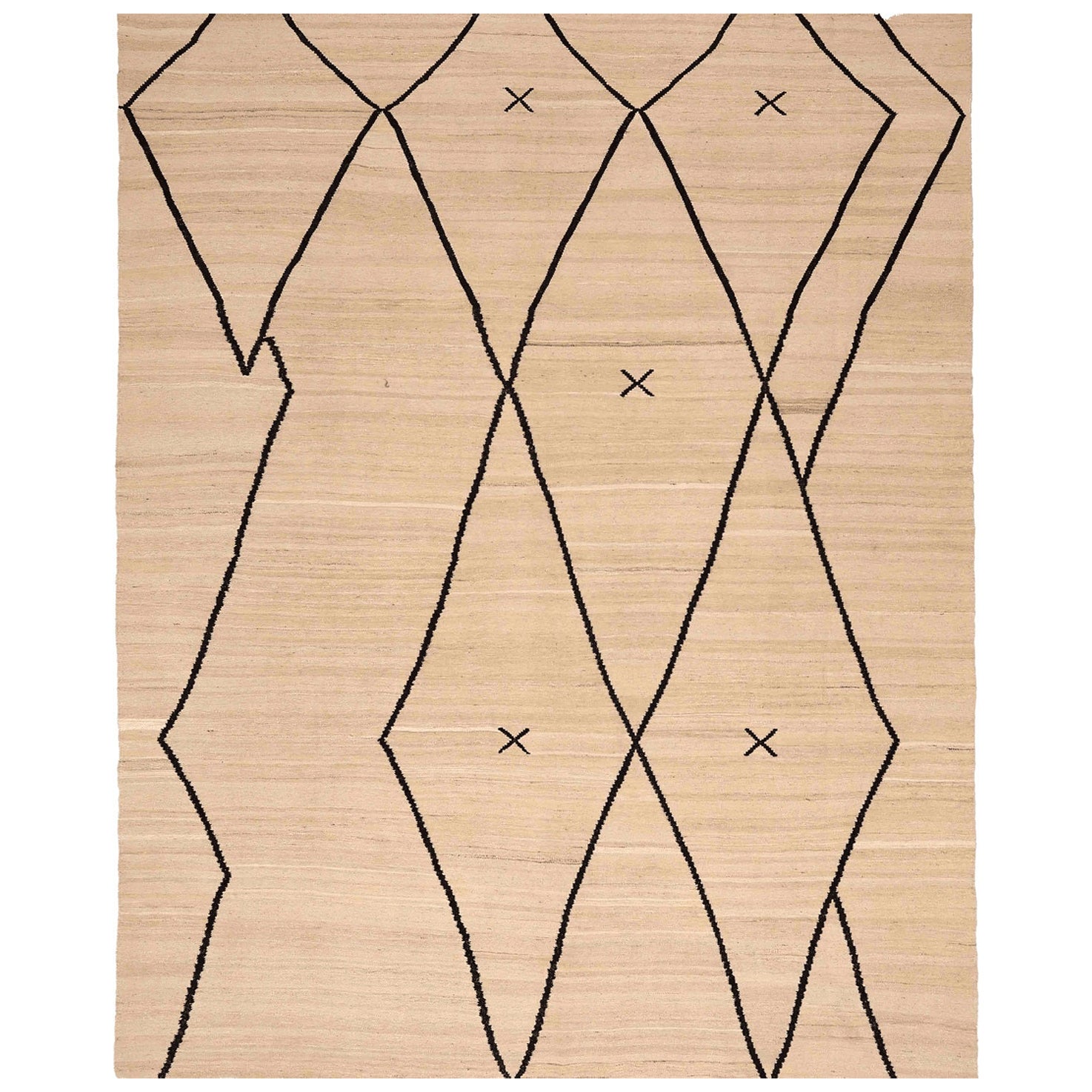 Afghanistan Kilim Area Rugs - Wolle Elfenbein Design - 96373