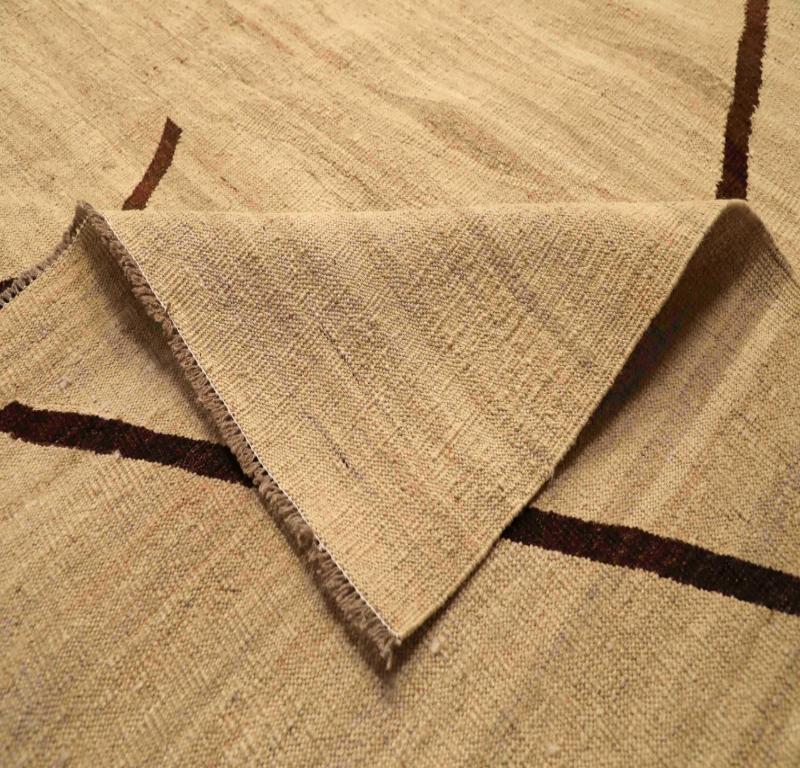 Afghanistan Kilim Over Size Teppich - Wolle Elfenbein Design - 96339 im Zustand „Hervorragend“ im Angebot in Dallas, TX