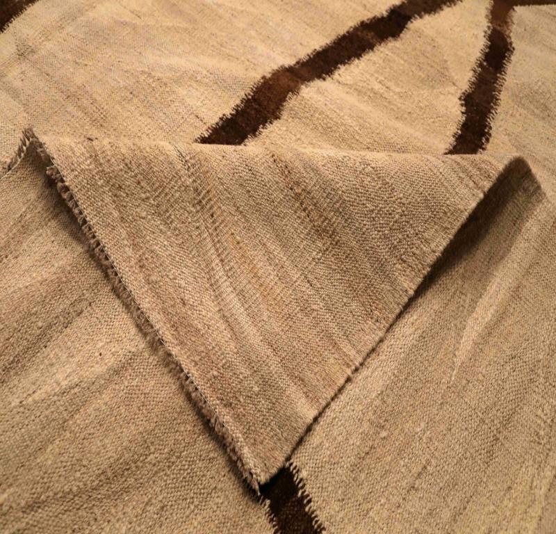 Afghanistan Kilim Over Size Teppich - Wolle Elfenbein Design - 96340 im Zustand „Hervorragend“ im Angebot in Dallas, TX