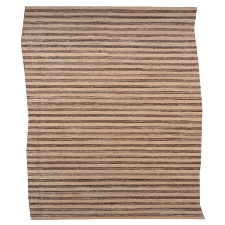 Afghanistan Rug & Kilim Runner Rug - Wool Brown Ivory Design - 92098