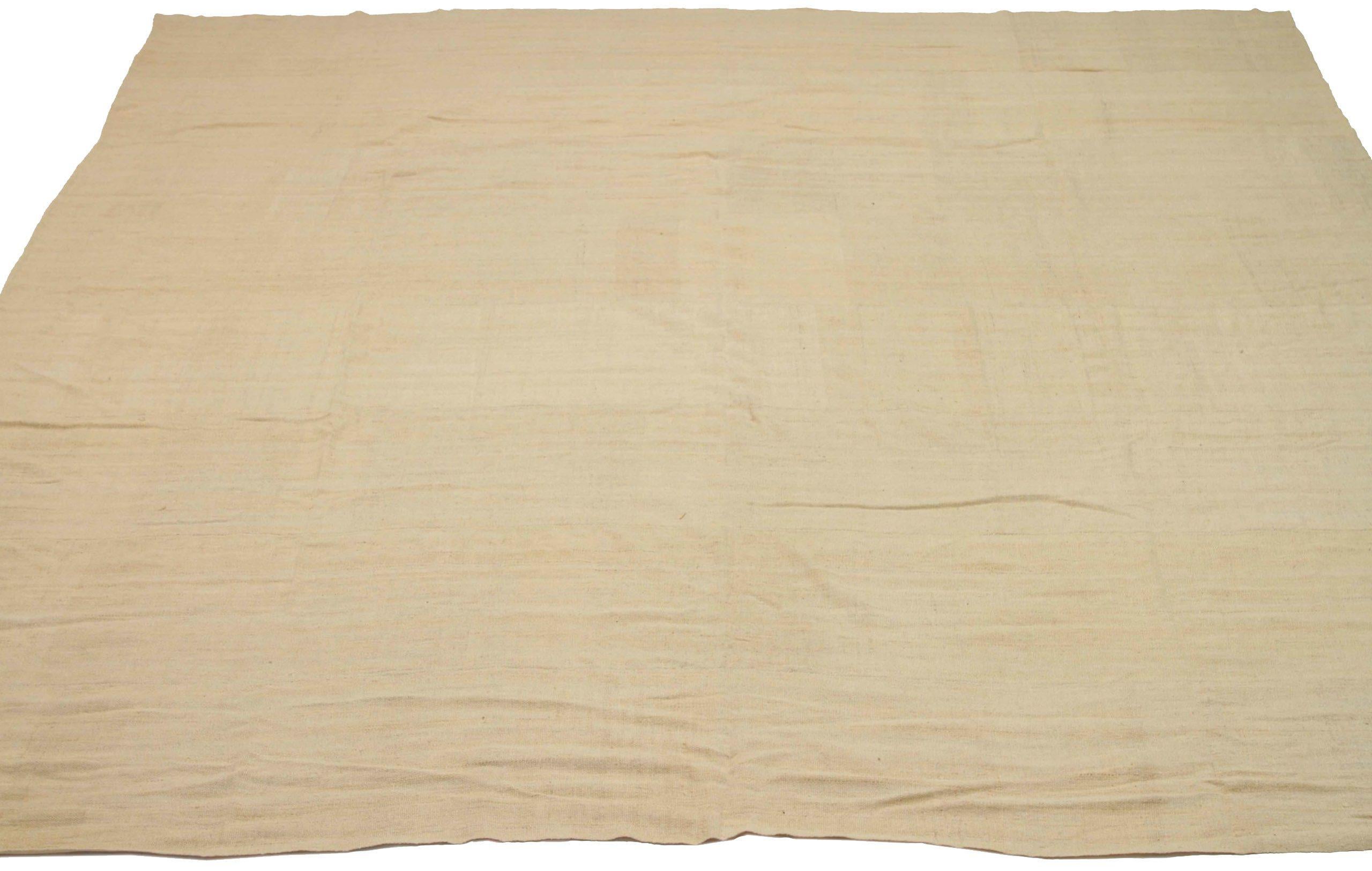 Discover the elegance of Afghanistan Kilim featuring Square Area Rugs in Circa 1990. Designed with Wool and Ivory, this exclusive design is perfect for enhancing your space.