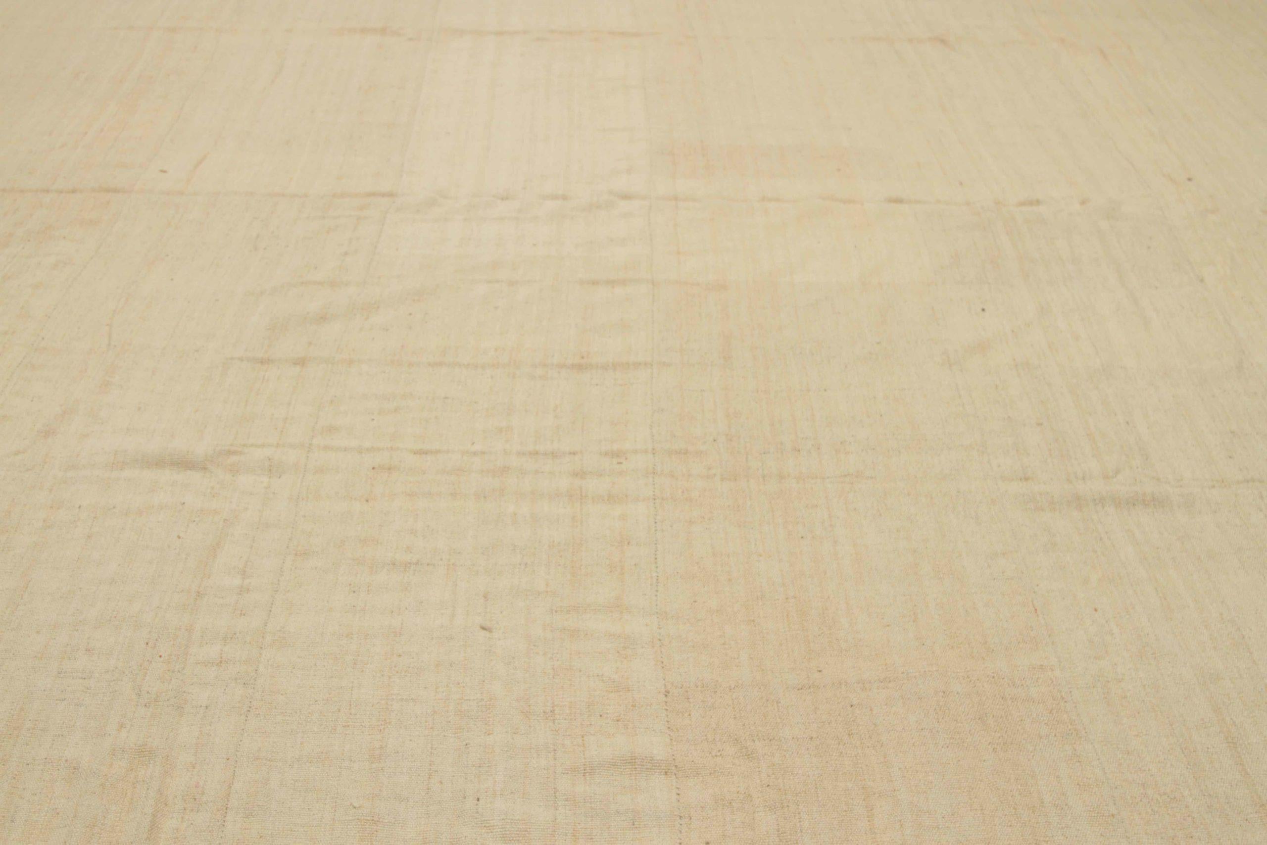 Afghanistan Kilim Square Area Rugs Circa 1990 - Wool Ivory Design - 88739 In Excellent Condition For Sale In Dallas, TX