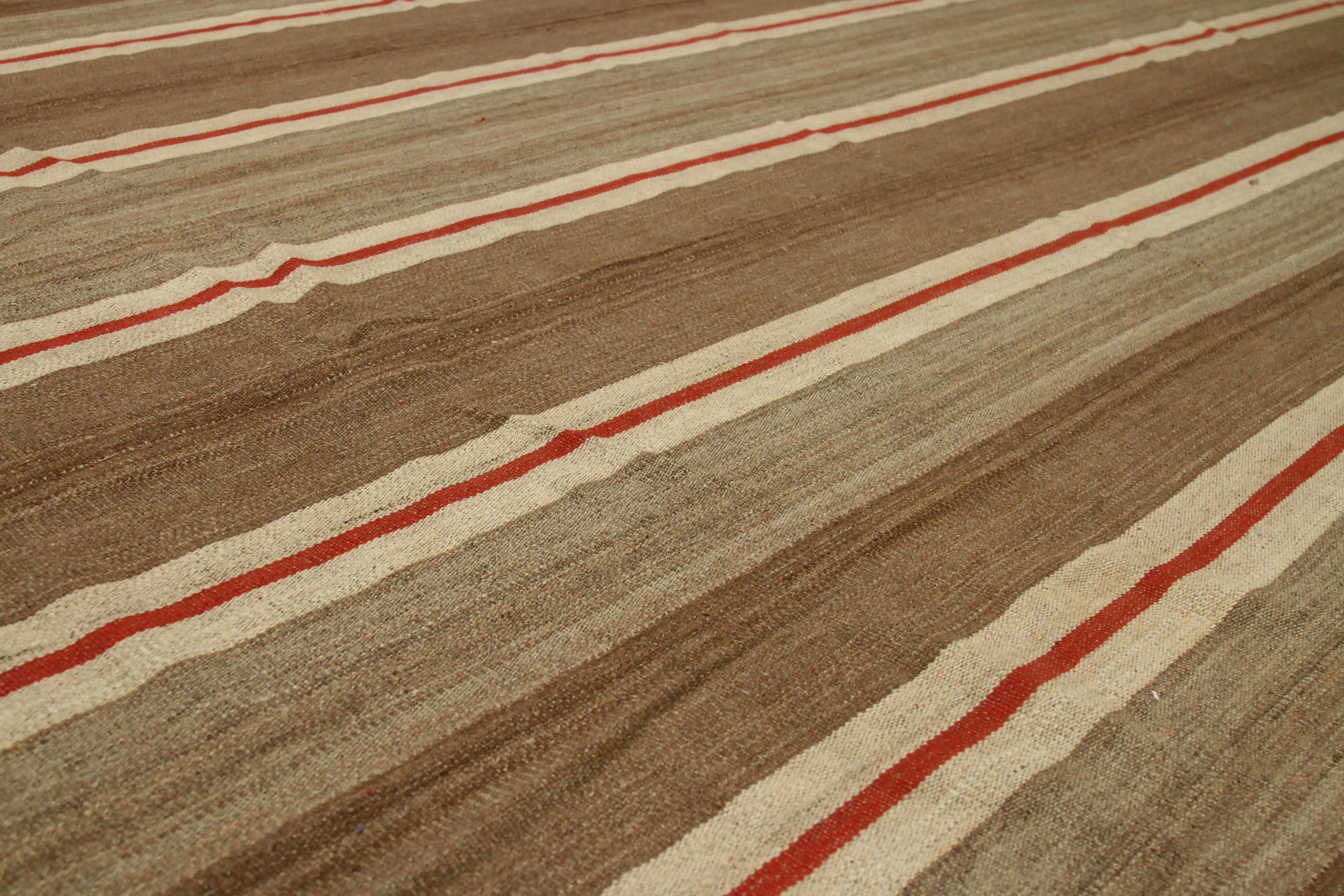 Tribale Tappeti quadrati Afghanistan Kilim - Lana Marrone Rosso Taupe - 88684 in vendita