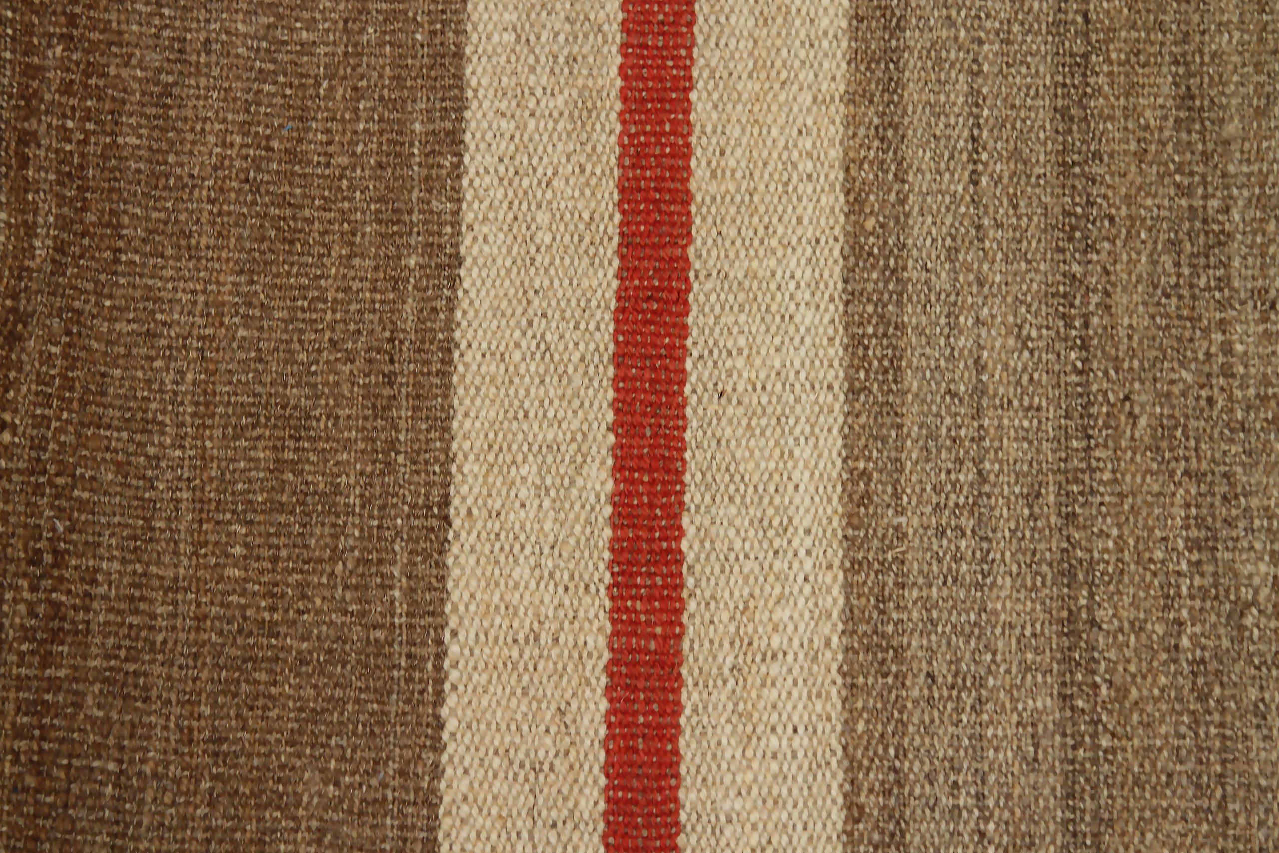 Tappeti quadrati Afghanistan Kilim - Lana Marrone Rosso Taupe - 88684 In condizioni ottime in vendita a Dallas, TX