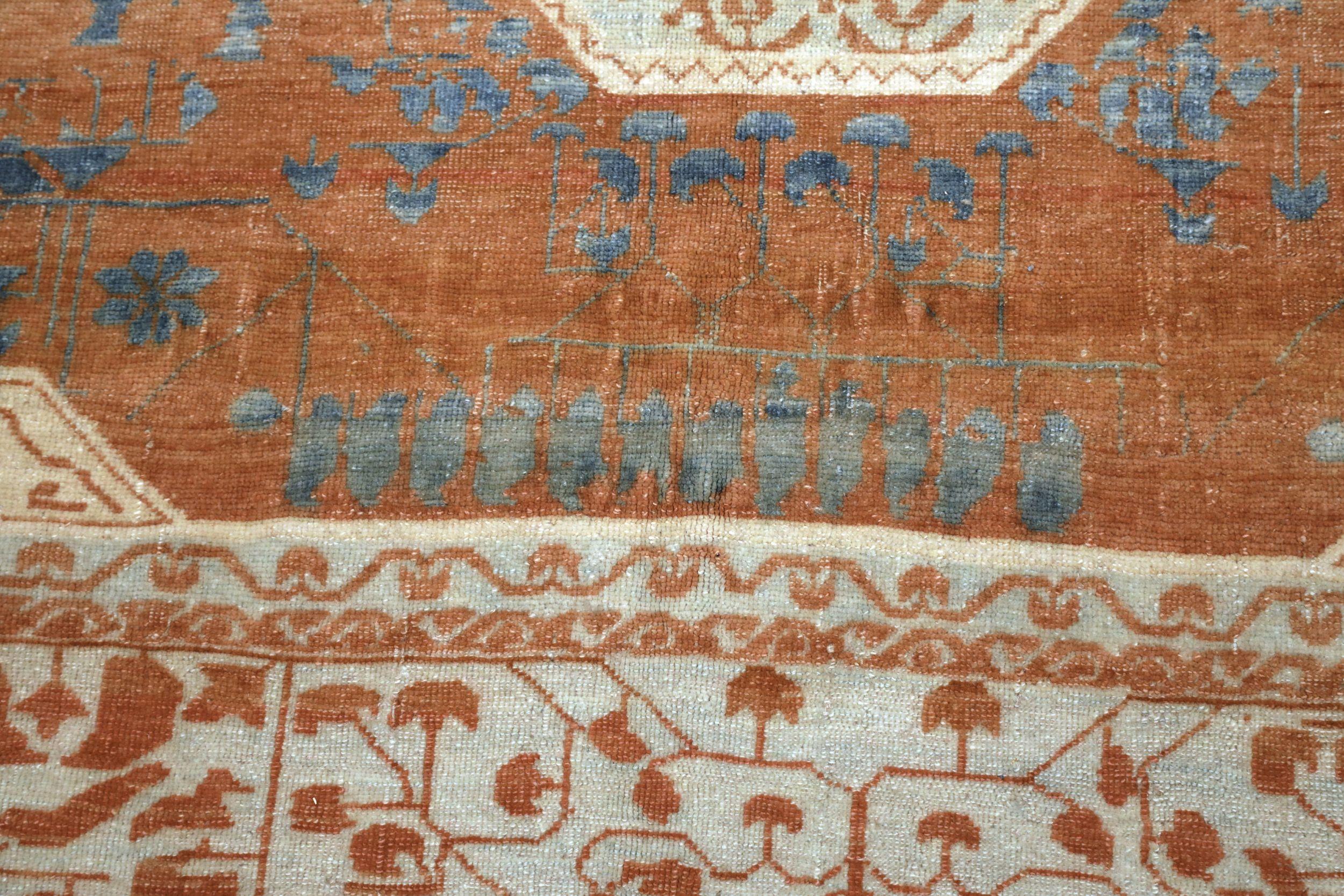 Afghanistan Mamluk-Teppiche - Wolle Elfenbeinrot Design - 94283 im Zustand „Hervorragend“ im Angebot in Dallas, TX