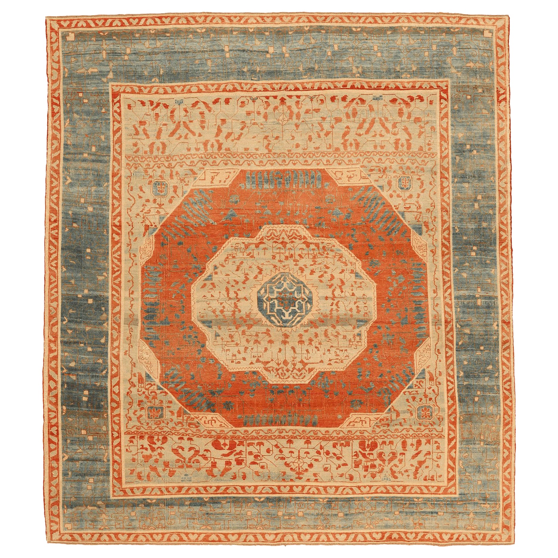 Afghanistan Mamluk-Teppiche - Wolle Elfenbeinrot Design - 94283