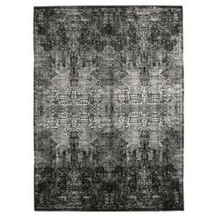 Afghanistan Modern Area Rugs - Wool Black and white Design - 92640