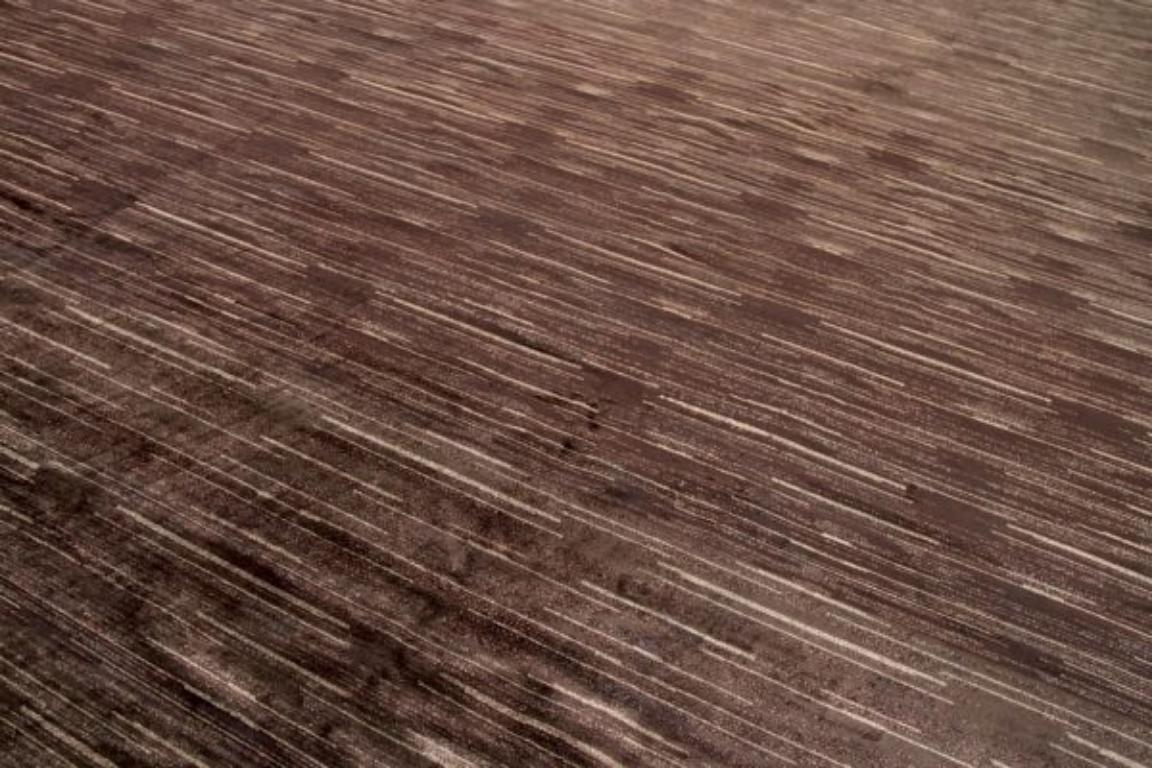 Afghan Tapis The Modernity - Laine Design Brown - 92056 en vente