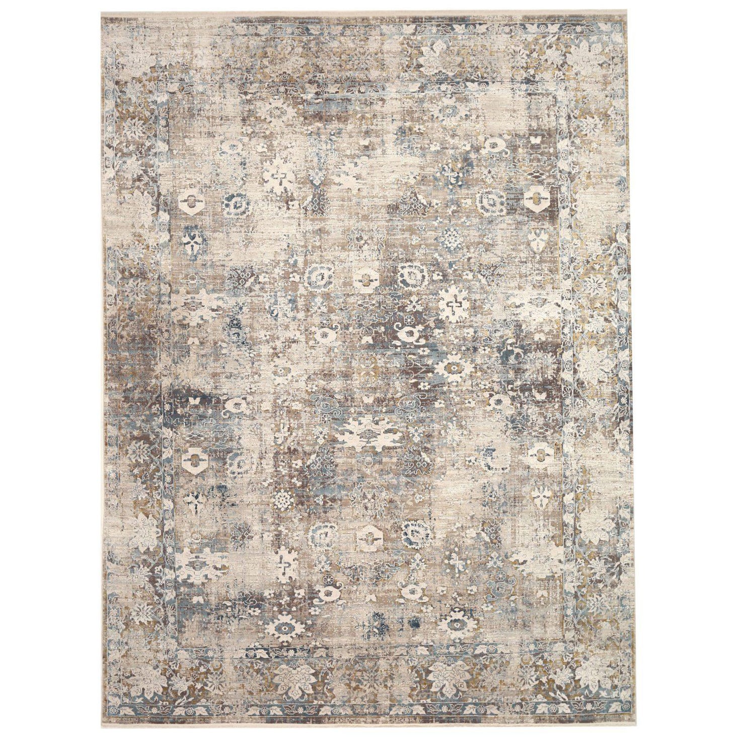 The Modernity Area Rugs - Wool Brown Gray Ivory Design - 92646