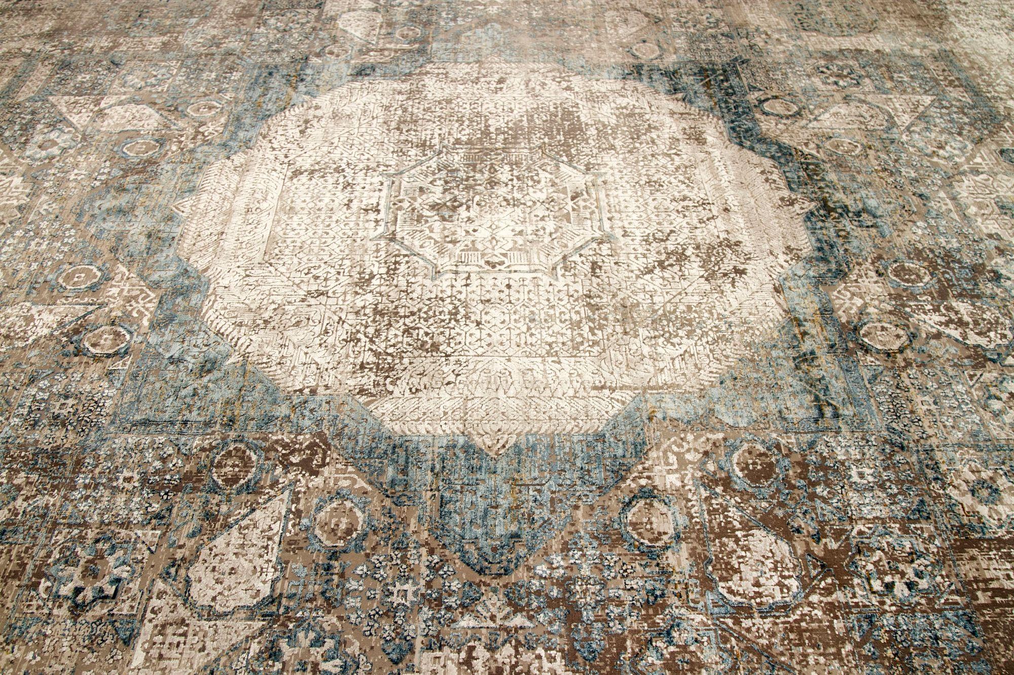 Tribale Tappeti moderni Afghanistan - Lana Marrone Grigio Avorio - 92650 in vendita