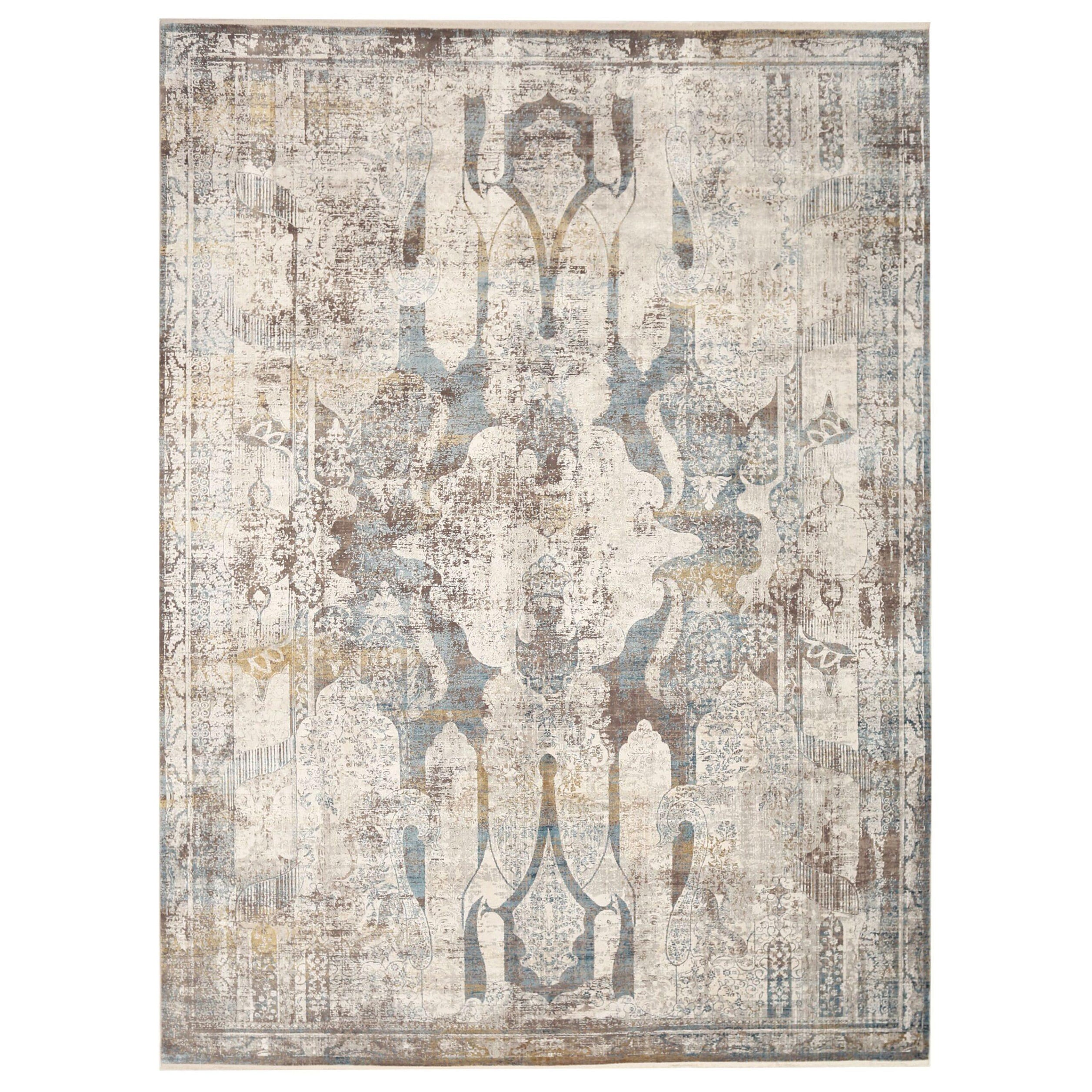 The Modernity Area Rugs - Wool Brown Gray Ivory Design - 92651