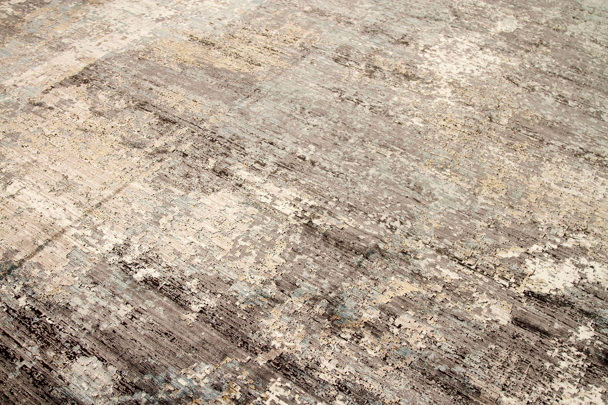 Tribal The Modernity Area Rugs - Wool Brown Gray Ivory Design - 92663 en vente