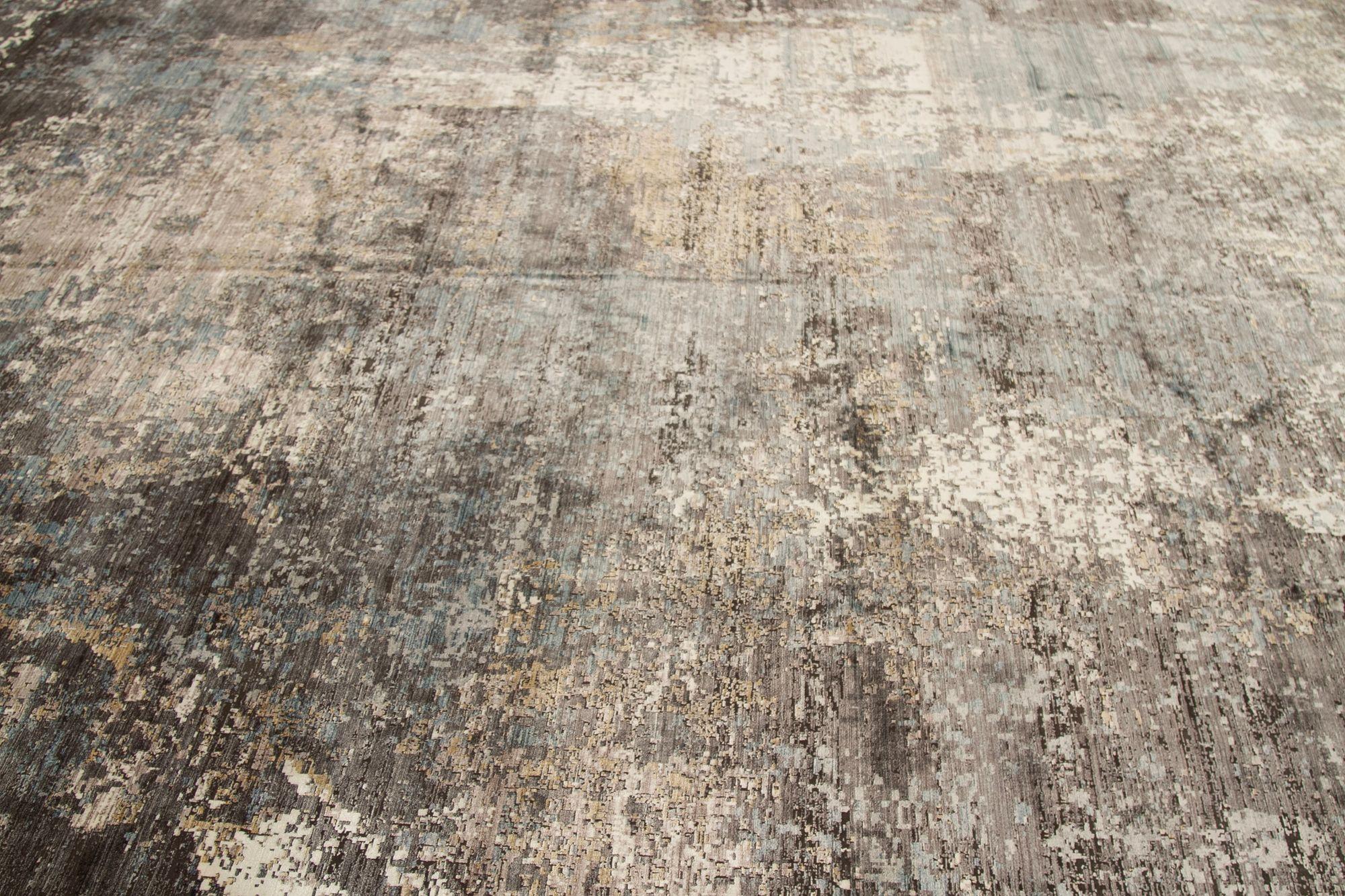 Afghan The Modernity Area Rugs - Wool Brown Gray Ivory Design - 92663 en vente