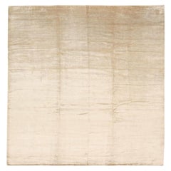 Moderne Afghanistan-Teppiche aus Wolle – elfenbeinfarbenes Design – 92059