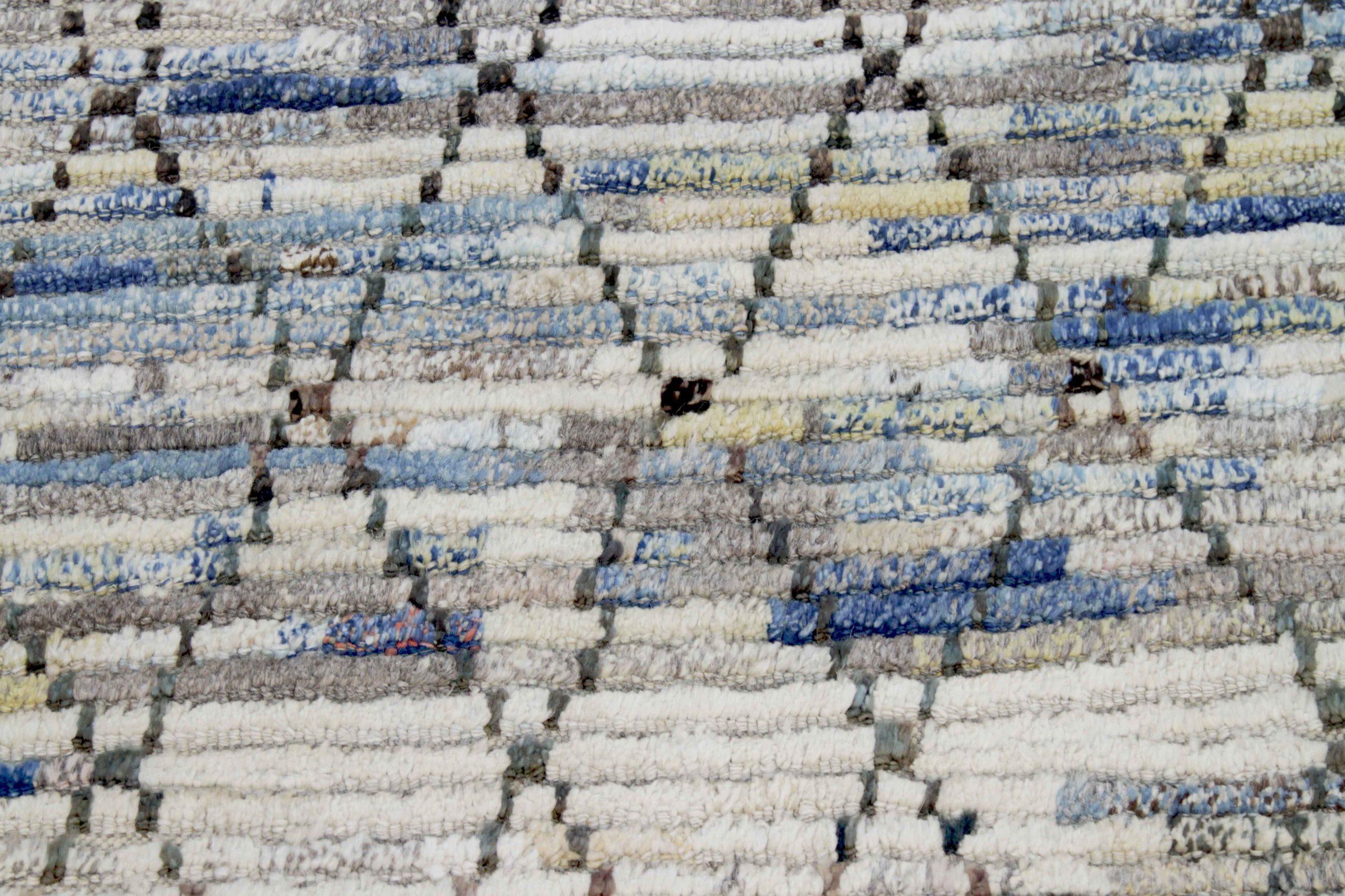 XX secolo Tappeti marocchini Afghanistan Circa 1990 - Lana blu marrone avorio - 89886 in vendita