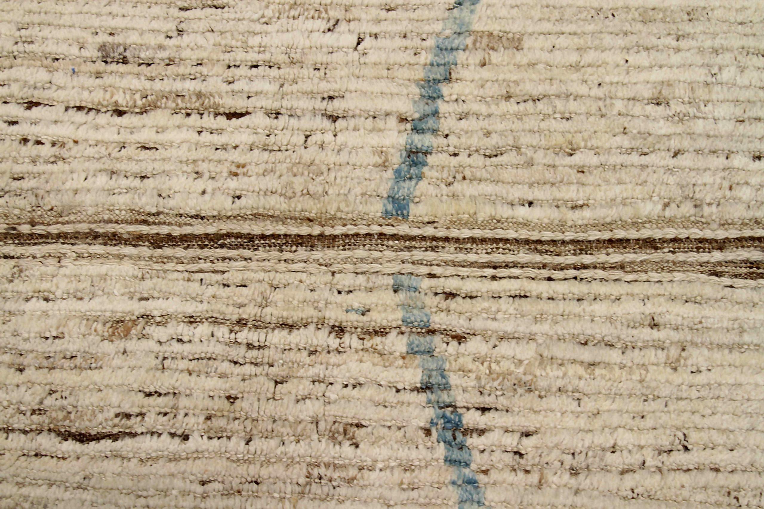 XX secolo Tappeti marocchini Afghanistan Circa 1990 - Lana Blu Marrone Avorio Design - 90571 in vendita