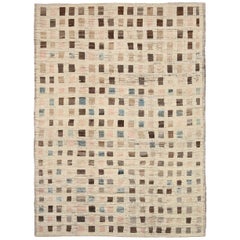 Tappeti marocchini Afghanistan Circa 1990 - Lana Blu Marrone Avorio Rosa - 92255
