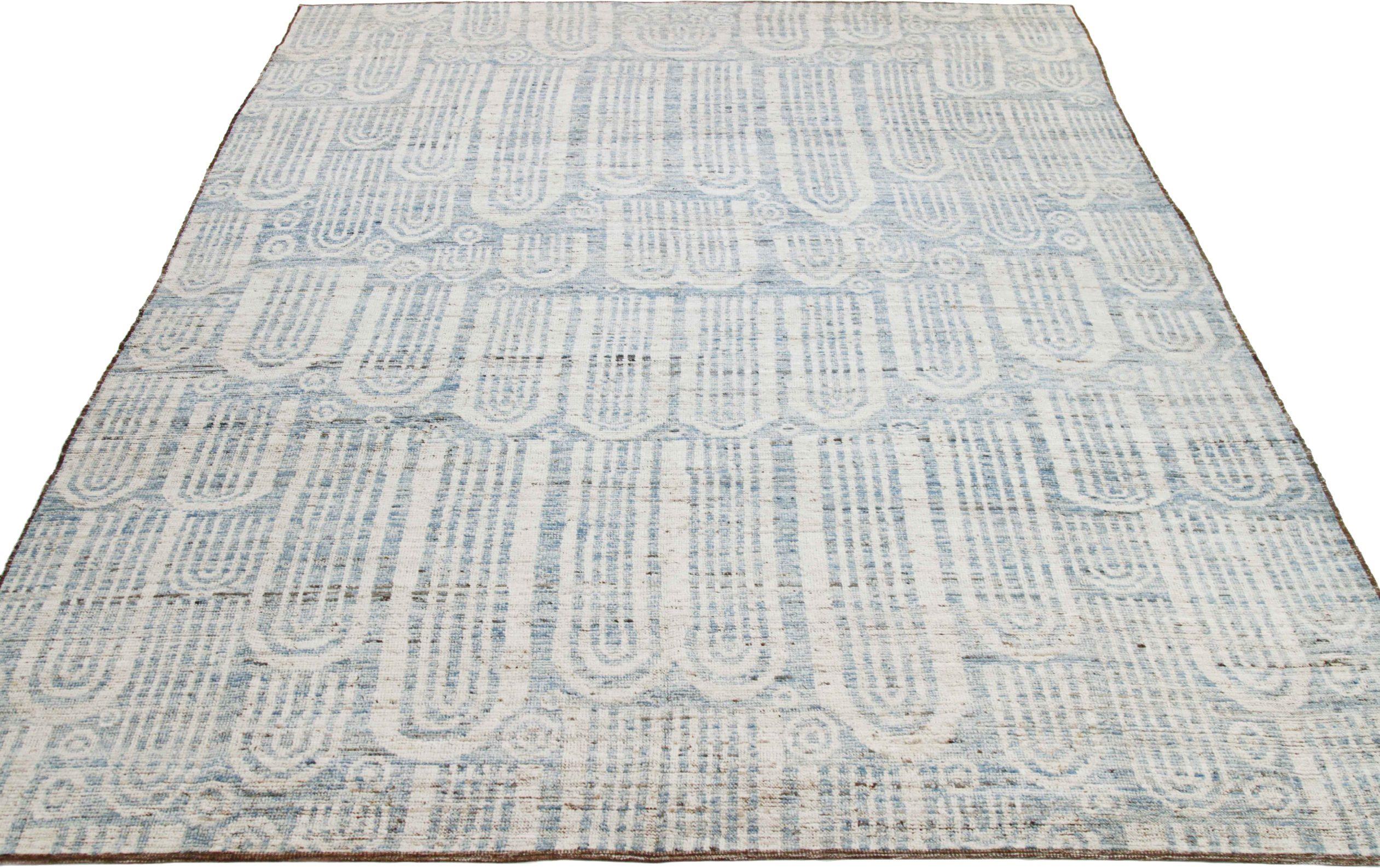 Discover the elegance of Afghanistan Moroccan featuring Area Rugs in Circa 1990. Designed with Wool and BlueIvory, this exclusive design is perfect for enhancing your space.