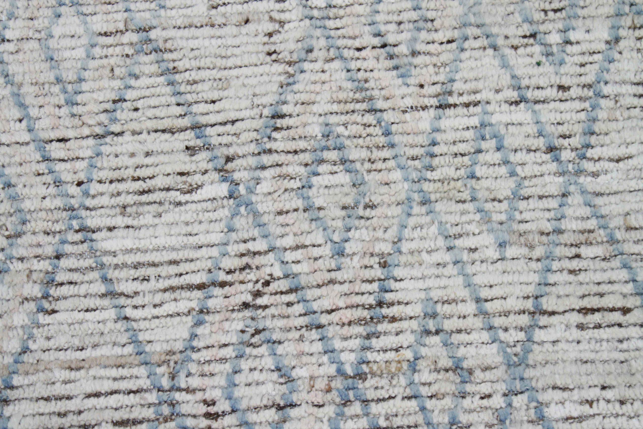 XX secolo Tappeti marocchini Afghanistan Circa 1990 - Lana Blu Avorio Design - 89800 in vendita