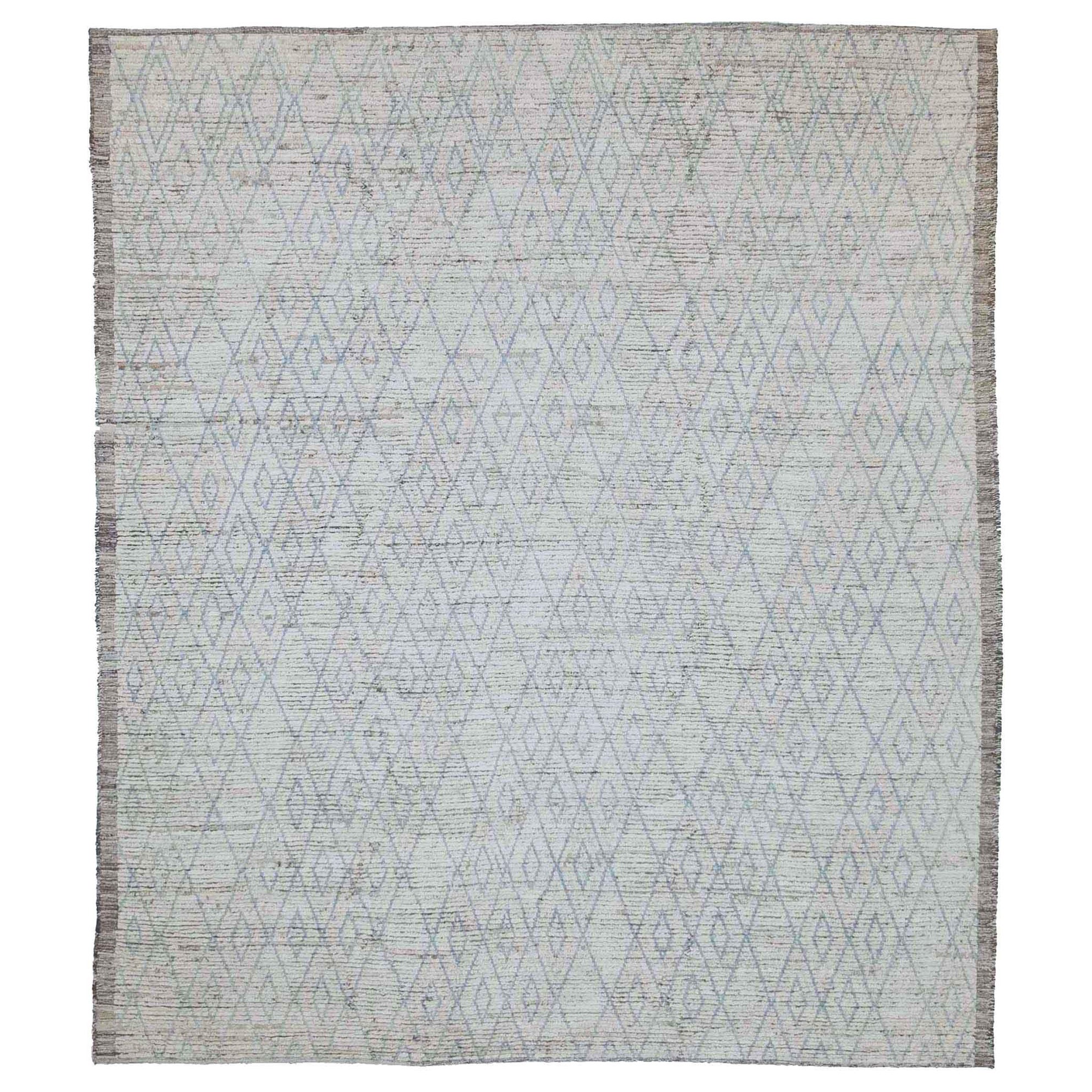 Tappeti marocchini Afghanistan Circa 1990 - Lana Blu Avorio Design - 89800