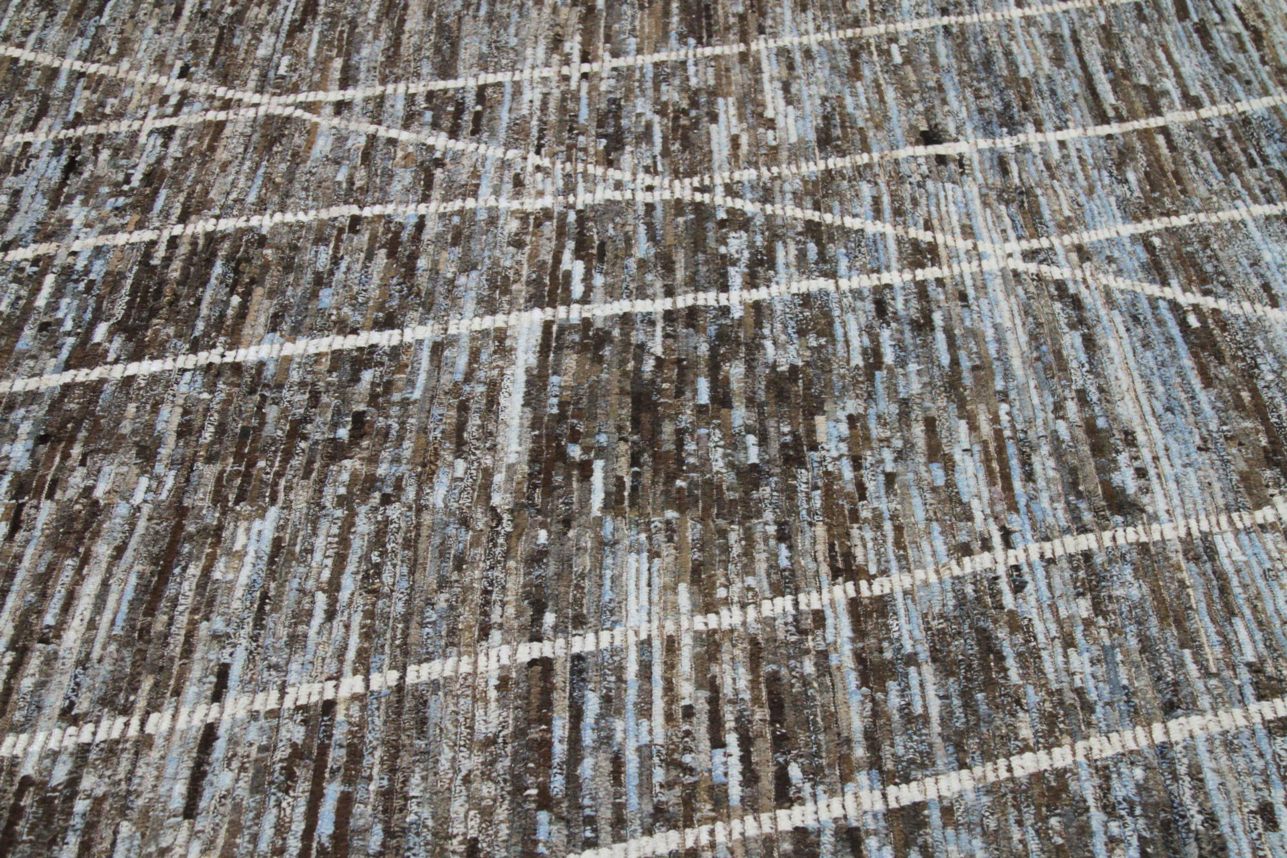 Afghanistan Marokkanische Teppiche Circa 1990 - Wolle Braun Grau Elfenbein Design - 89922 (Afghanisch) im Angebot