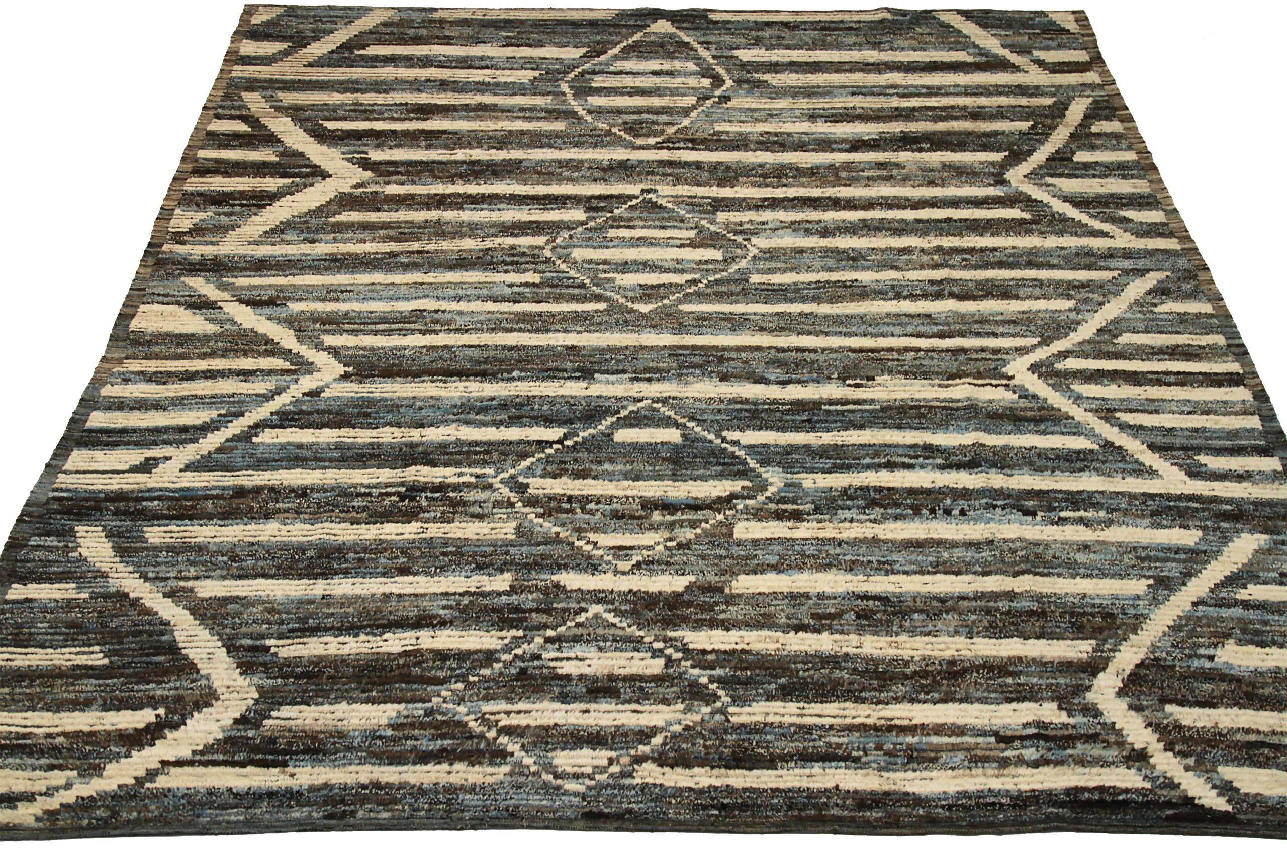 Discover the elegance of Afghanistan Moroccan featuring Area Rugs in Circa 1990. Designed with Wool and BrownGrayIvory, this exclusive design is perfect for enhancing your space.