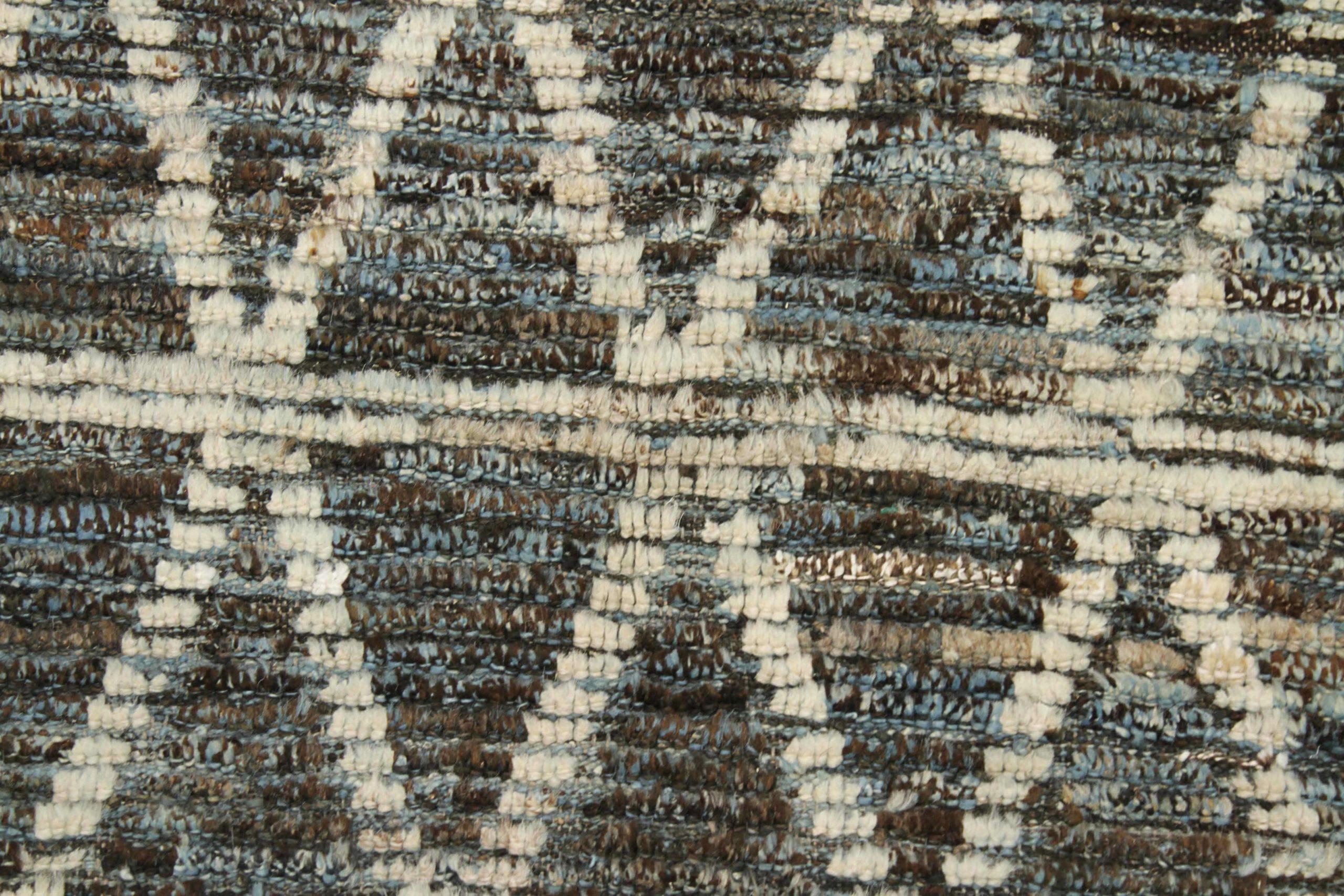 Afghanistan Moroccan Area Rugs Circa 1990 - Wool Brown Gray Ivory Design - 90572 For Sale 1