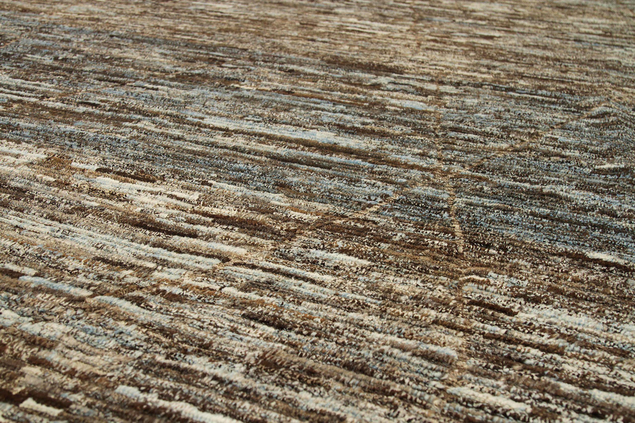 Afghano Tappeti marocchini Afghanistan Circa 1990 - Lana Marrone Grigio Avorio Design - 90573 in vendita