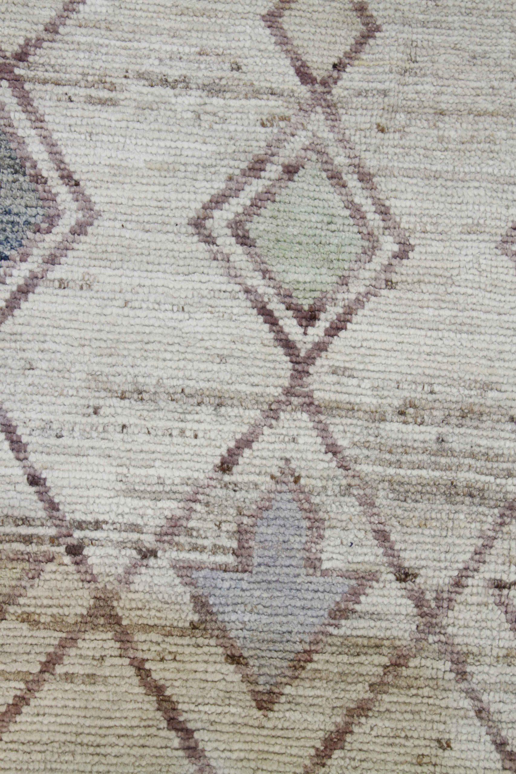 Afghanistan Moroccan Area Rugs Circa 1990 - Wool Brown Green Ivory - 89797 For Sale 1