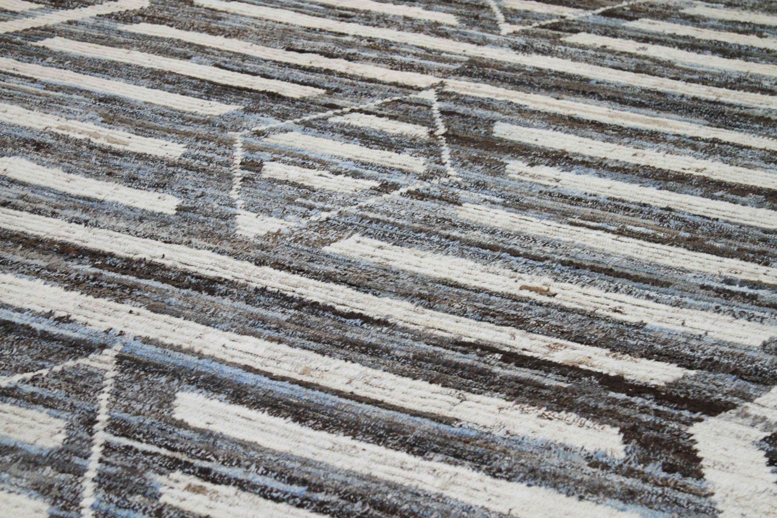 Tappeti marocchini Afghanistan Circa 1990 - Lana Marrone Avorio Design - 89833 In condizioni ottime in vendita a Dallas, TX