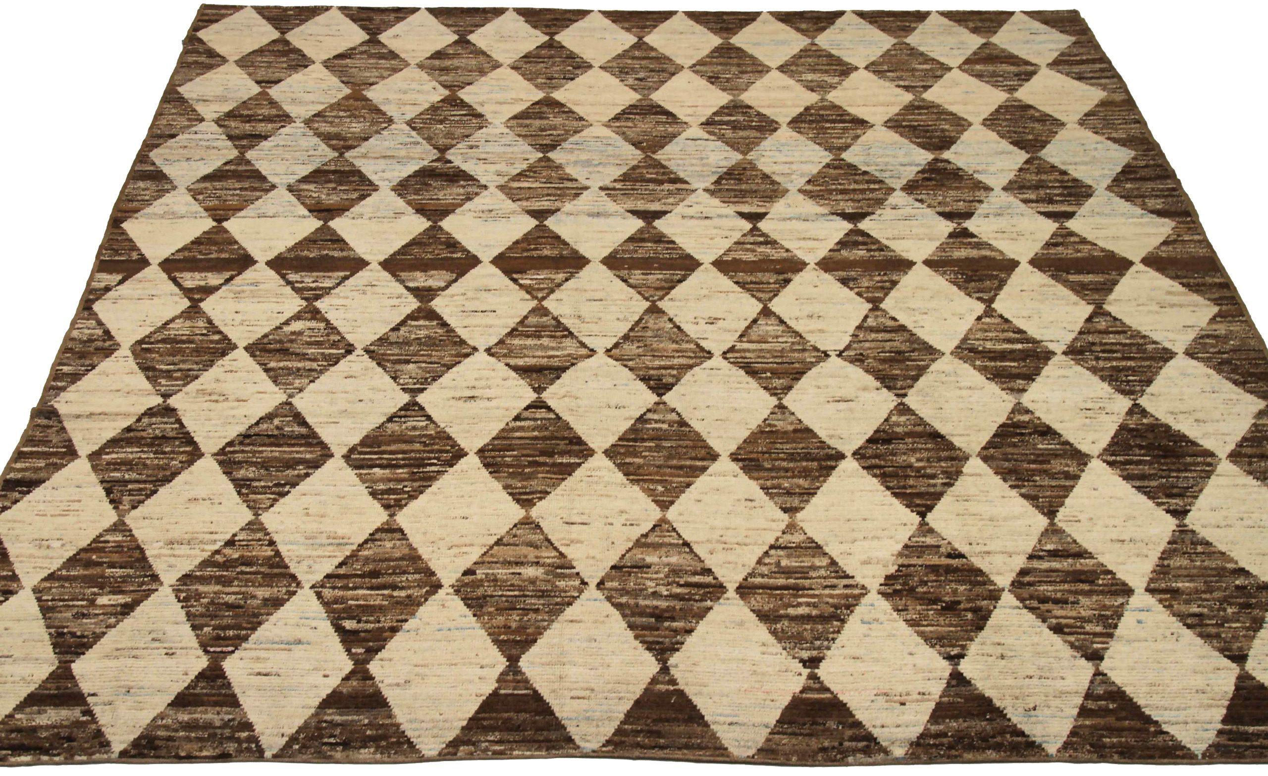 Discover the elegance of Afghanistan Moroccan featuring Area Rugs in Circa 1990. Designed with Wool and BrownIvory, this exclusive design is perfect for enhancing your space.