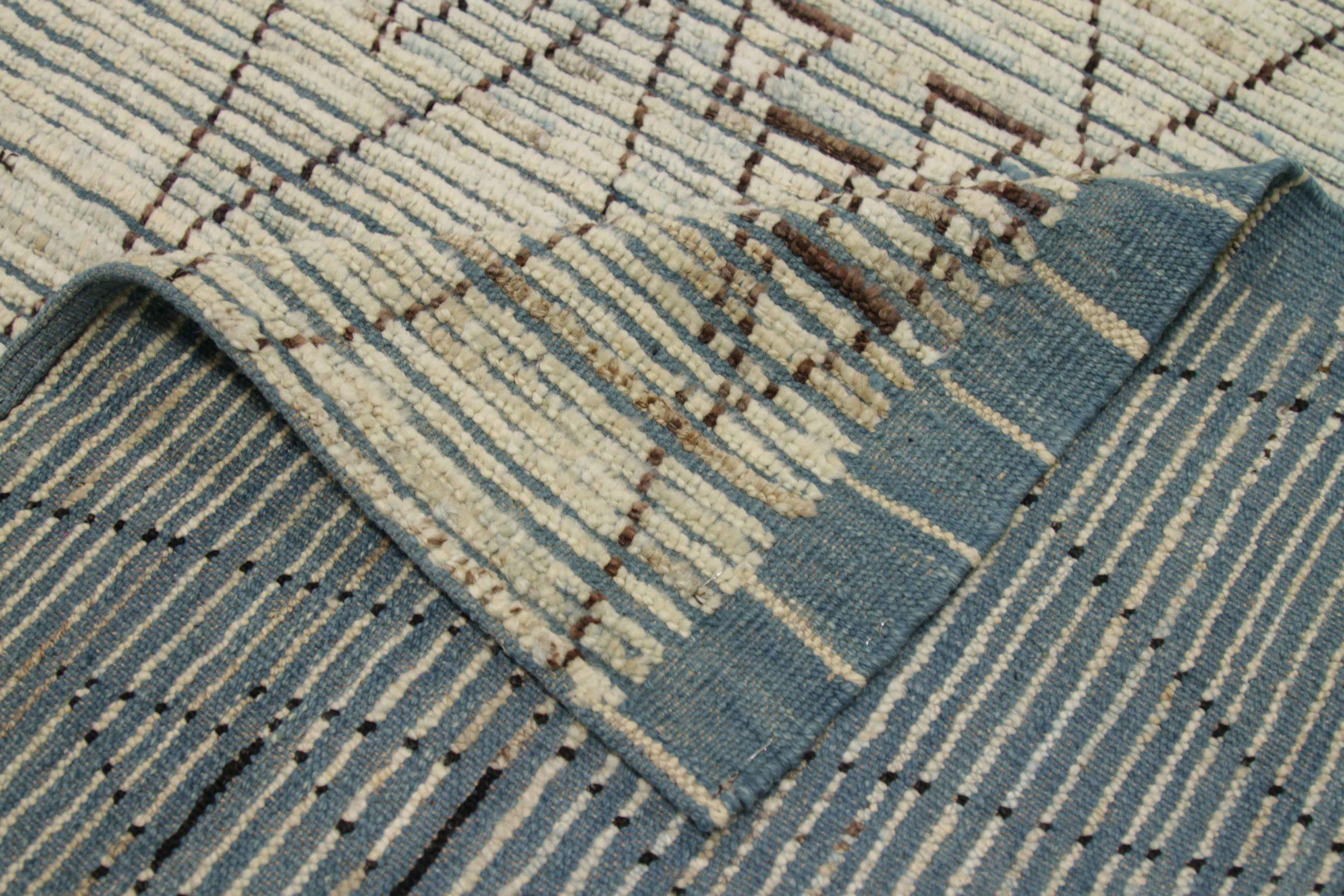 Afghanistan Marokkanische Teppiche CIRCA 1990 - Wolle Braun Elfenbein Design - 90459 (20. Jahrhundert) im Angebot