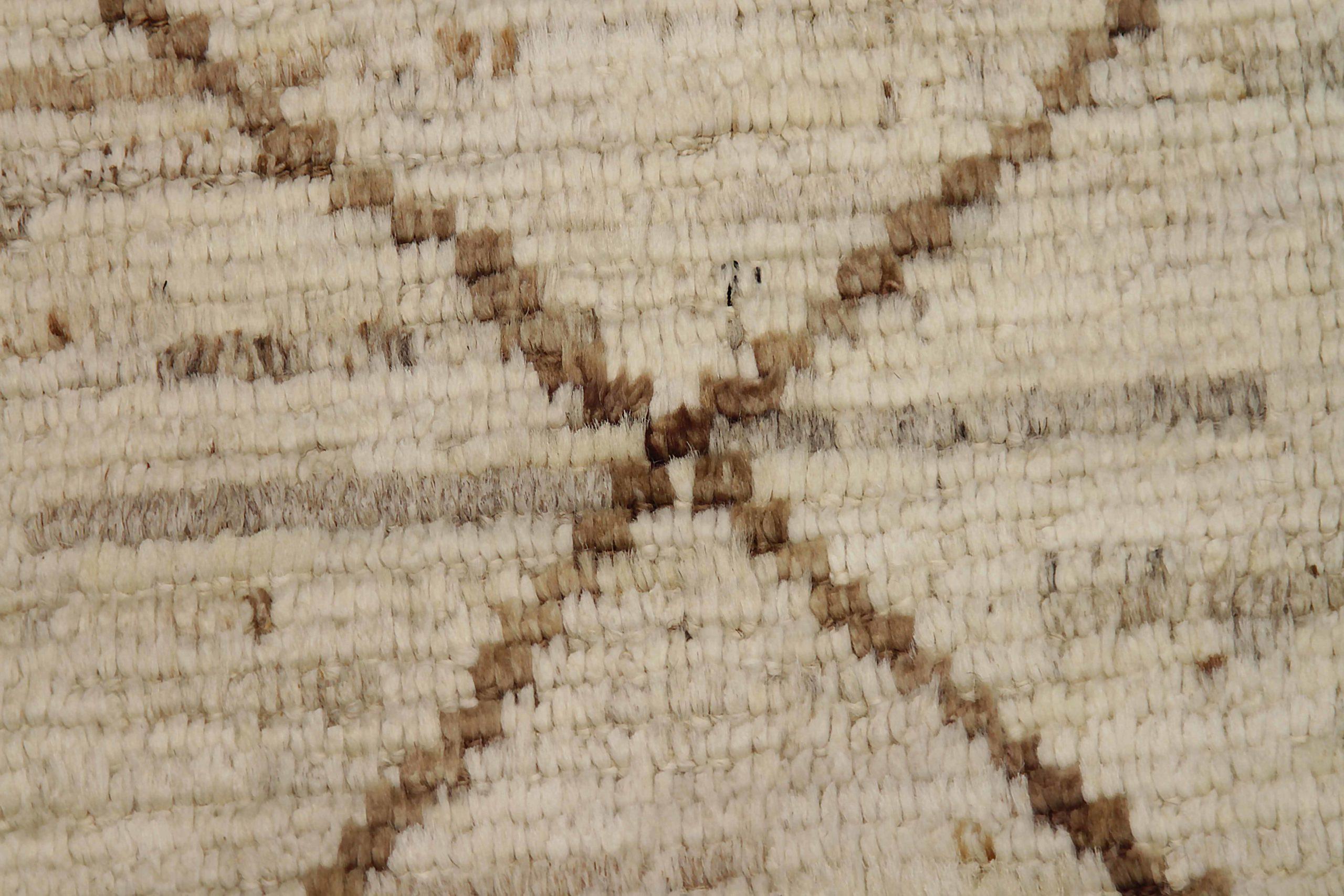 Afghanistan Marokkanische Teppiche Circa 1990 - Wolle Braun Elfenbein Design - 90497 (20. Jahrhundert) im Angebot