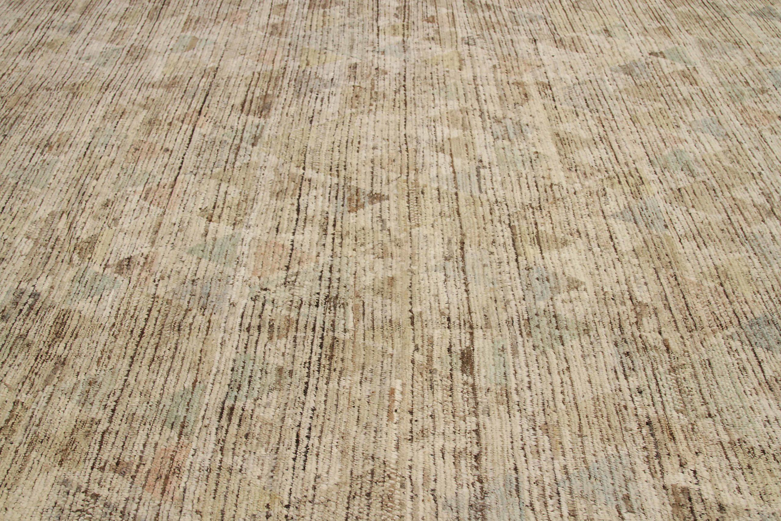 Afghanistan Marokkanische Teppiche Circa 1990 - Wolle Braun Elfenbein Design - 92215 (Stammeskunst) im Angebot