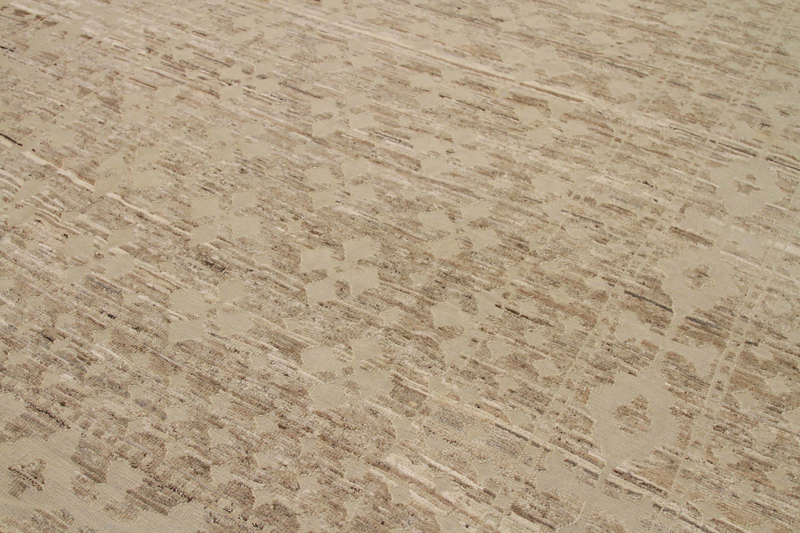 Afghanistan Tapis de zone marocain Circa 1990 - Laine Brown Ivory Design - 92218 Excellent état - En vente à Dallas, TX