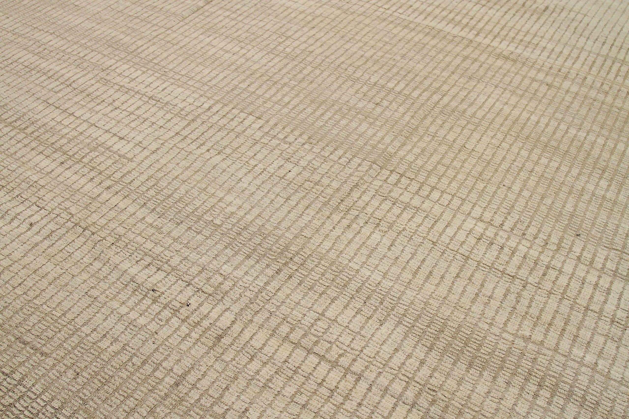 Afghanistan Marokkanische Teppiche Circa 1990 - Wolle Braun Elfenbein Design - 92264 (Afghanisch) im Angebot