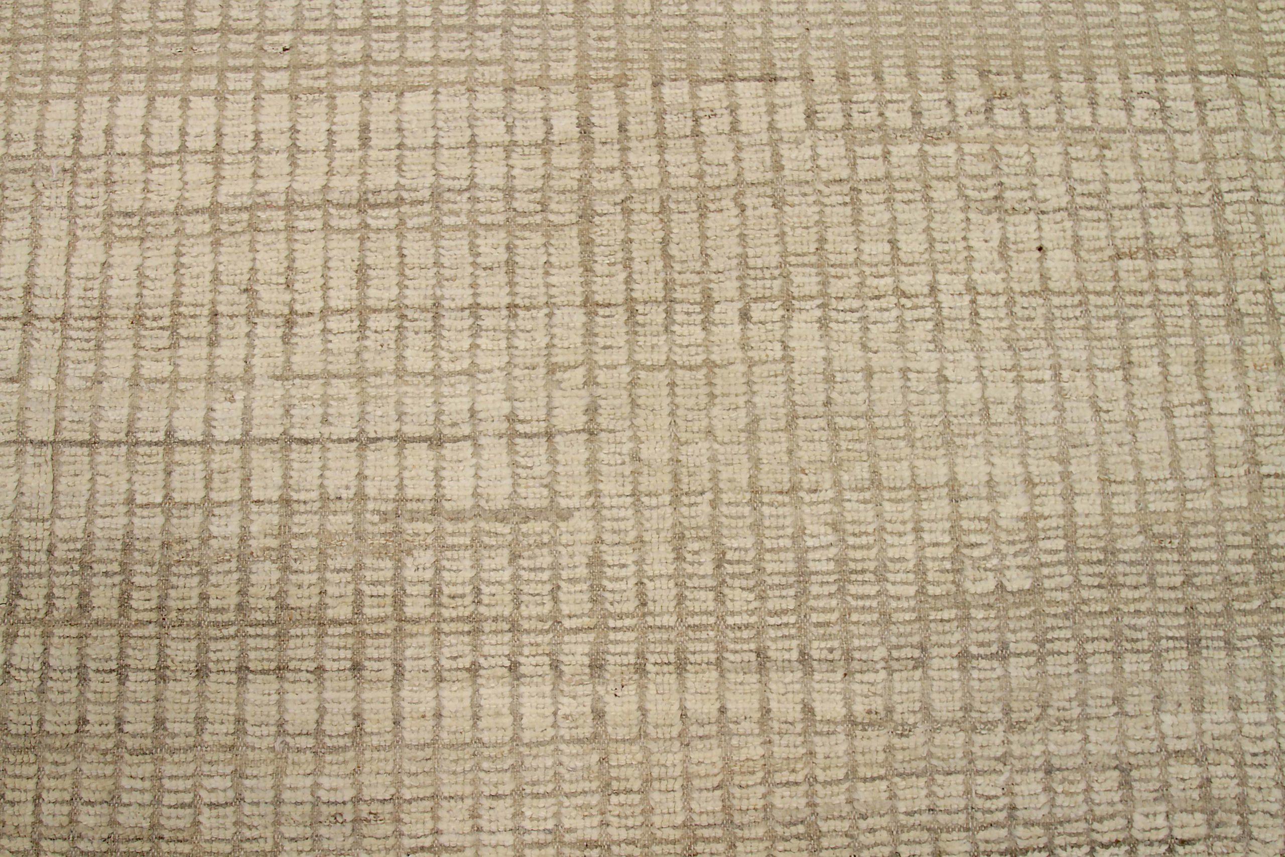 Afghanistan Marokkanische Teppiche Circa 1990 - Wolle Braun Elfenbein Design - 92264 im Zustand „Hervorragend“ im Angebot in Dallas, TX