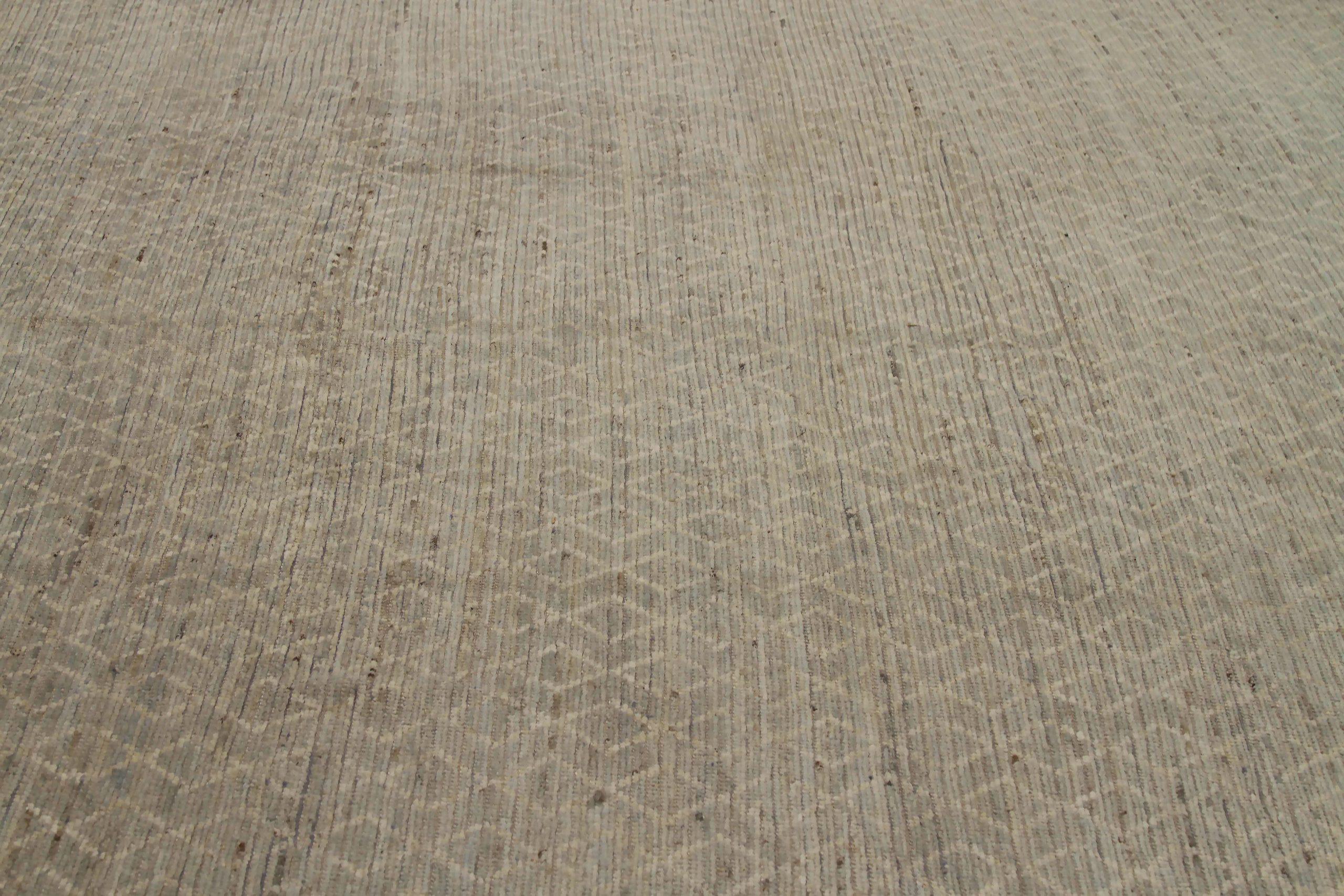 Afghanistan Moroccan Area Rugs Circa 1990 - Wool Brown Ivory Taupe - 90458 In Excellent Condition For Sale In Dallas, TX