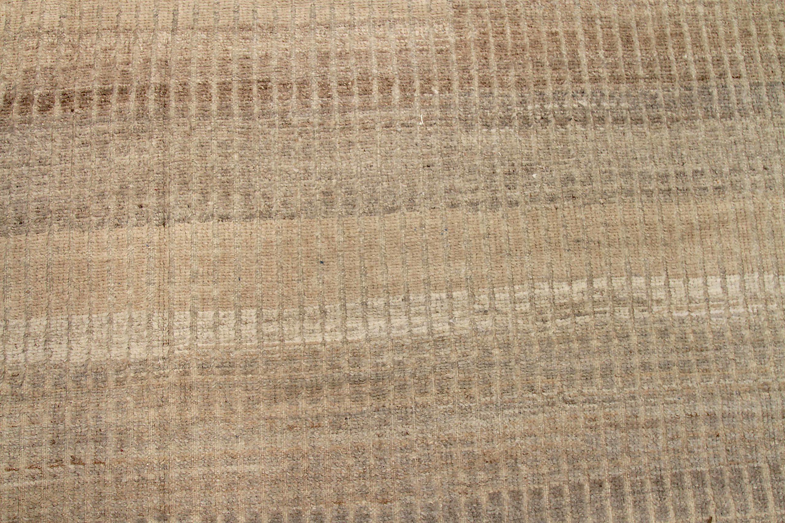 Tappeti marocchini Afghanistan Circa 1990 - Lana Marrone Avorio Taupe - 92235 In condizioni ottime in vendita a Dallas, TX