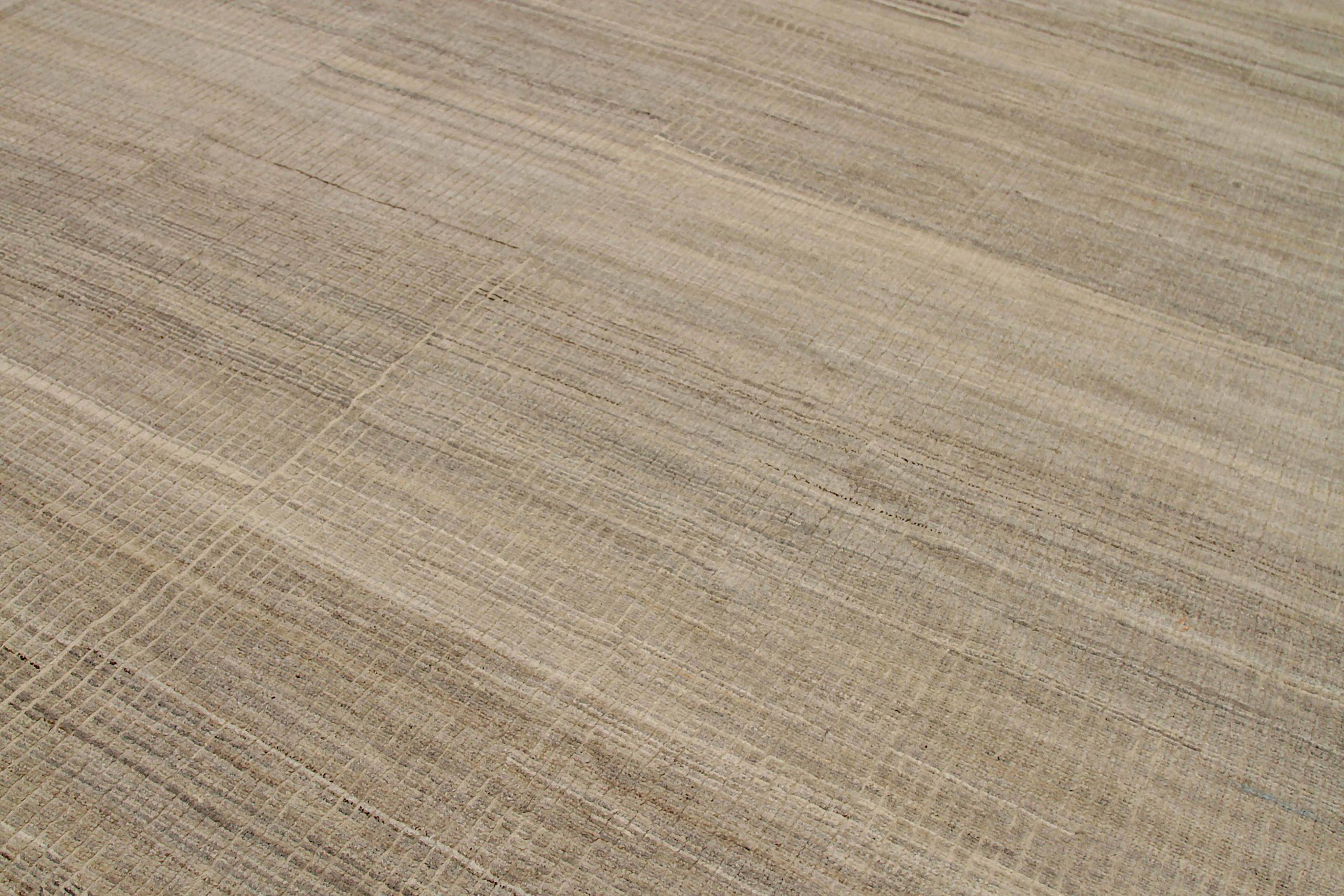 Afghanistan Tapis marocain Circa 1990 - Laine Brown Ivoire Taupe - 92278 Excellent état - En vente à Dallas, TX